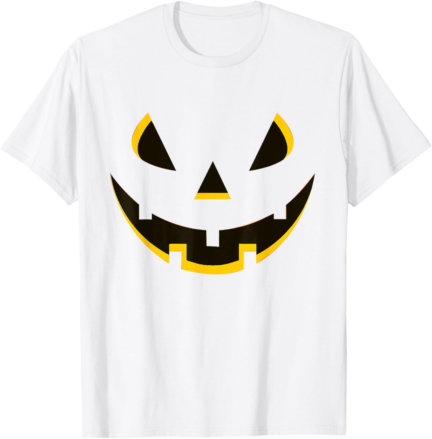 Funny Simple Lazy Halloween Pumpkin Face Costume Men Women T-Shirt - T-Shirt | White