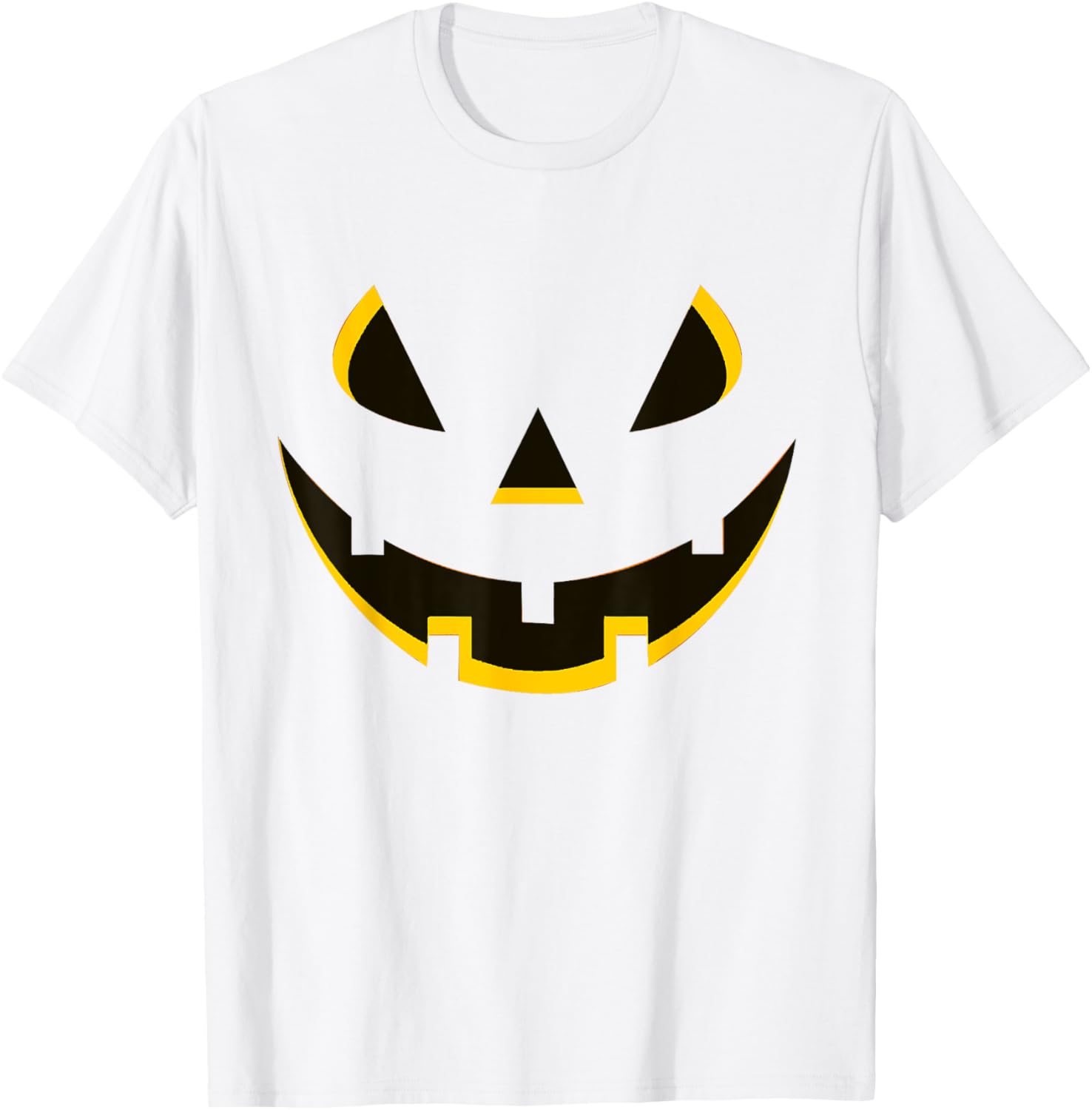 Funny Simple Lazy Halloween Pumpkin Face Costume Men Women T-Shirt - T-Shirt | White