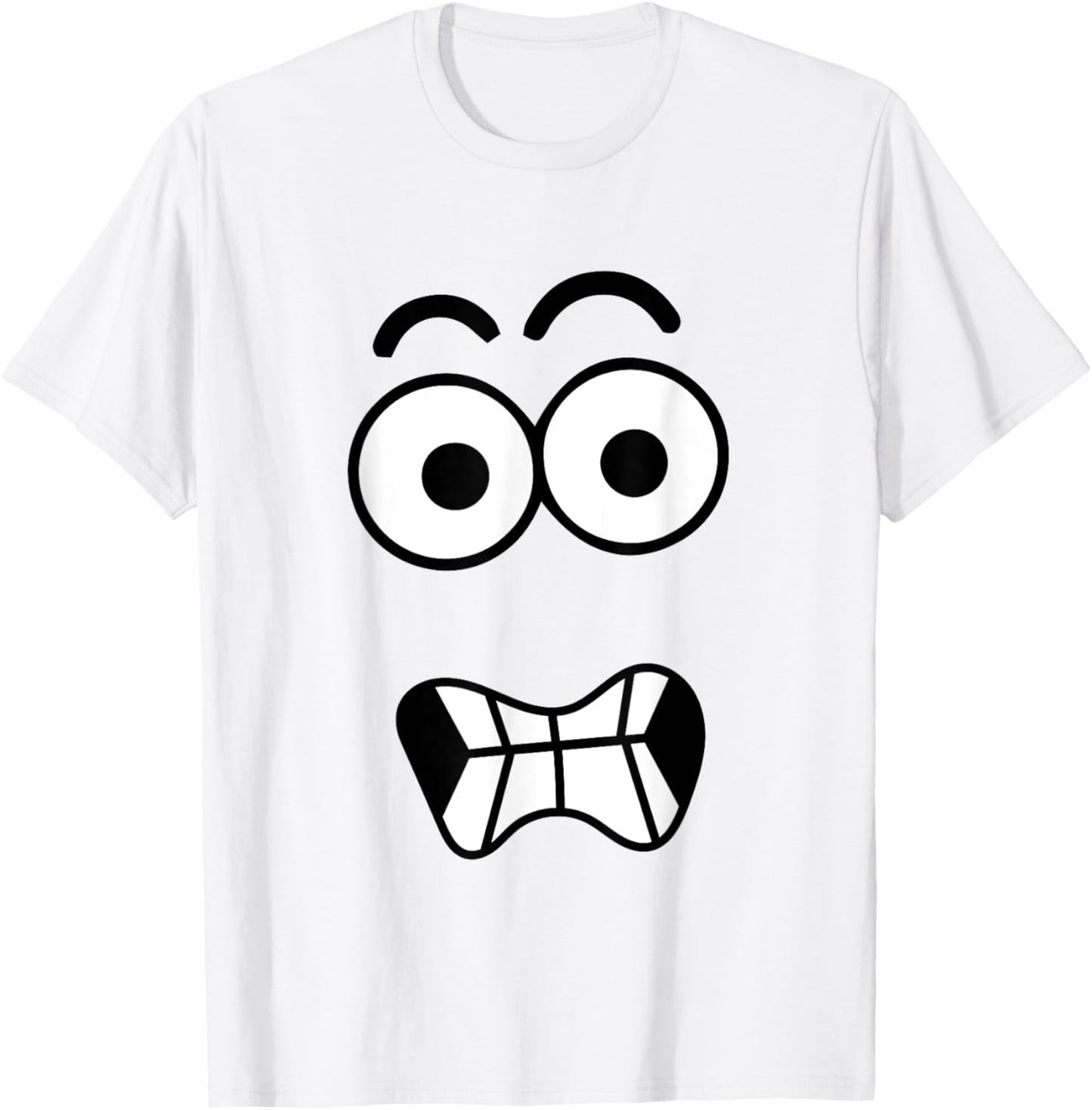 Funny Carrot Face Spooky Eyes Cracked Smile Halloween T-Shirt - T-Shirt | White