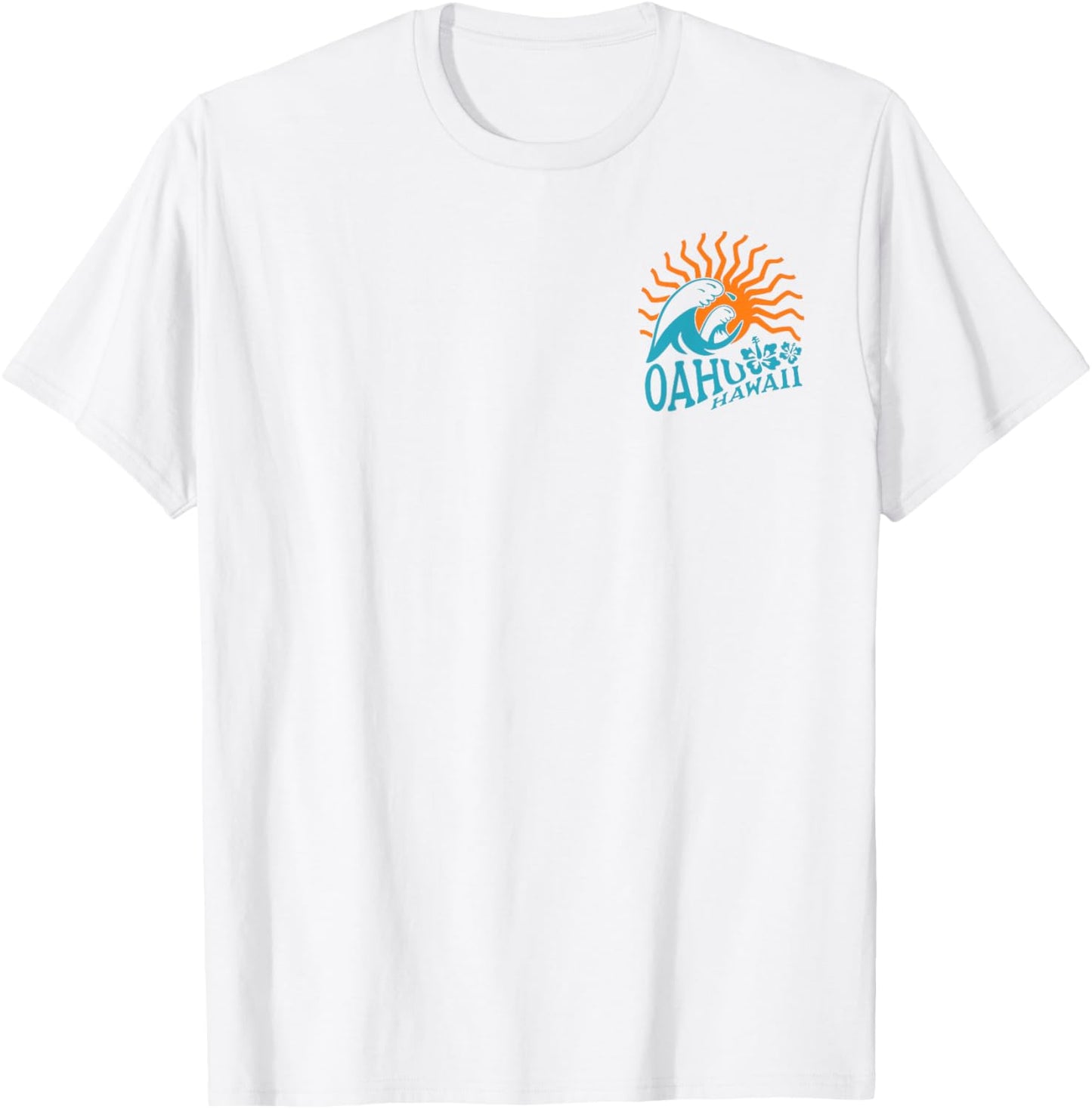 Oahu Hawaii Front and Back T-Shirt - T-Shirt | White