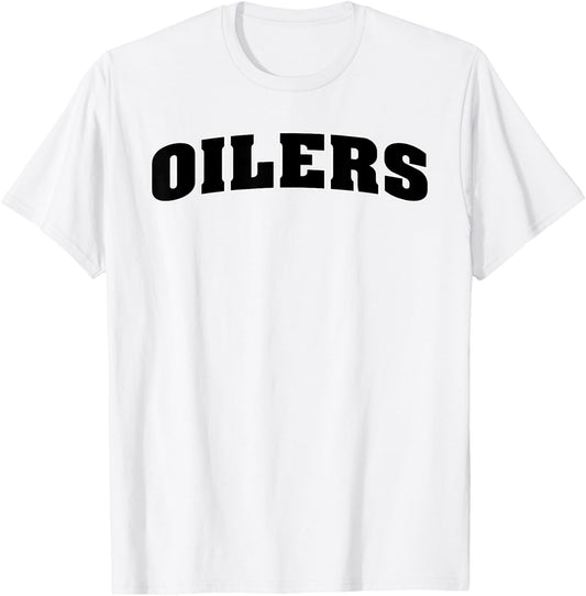 University of Findlay Oilers Block Type Logo T-Shirt - T-Shirt | White
