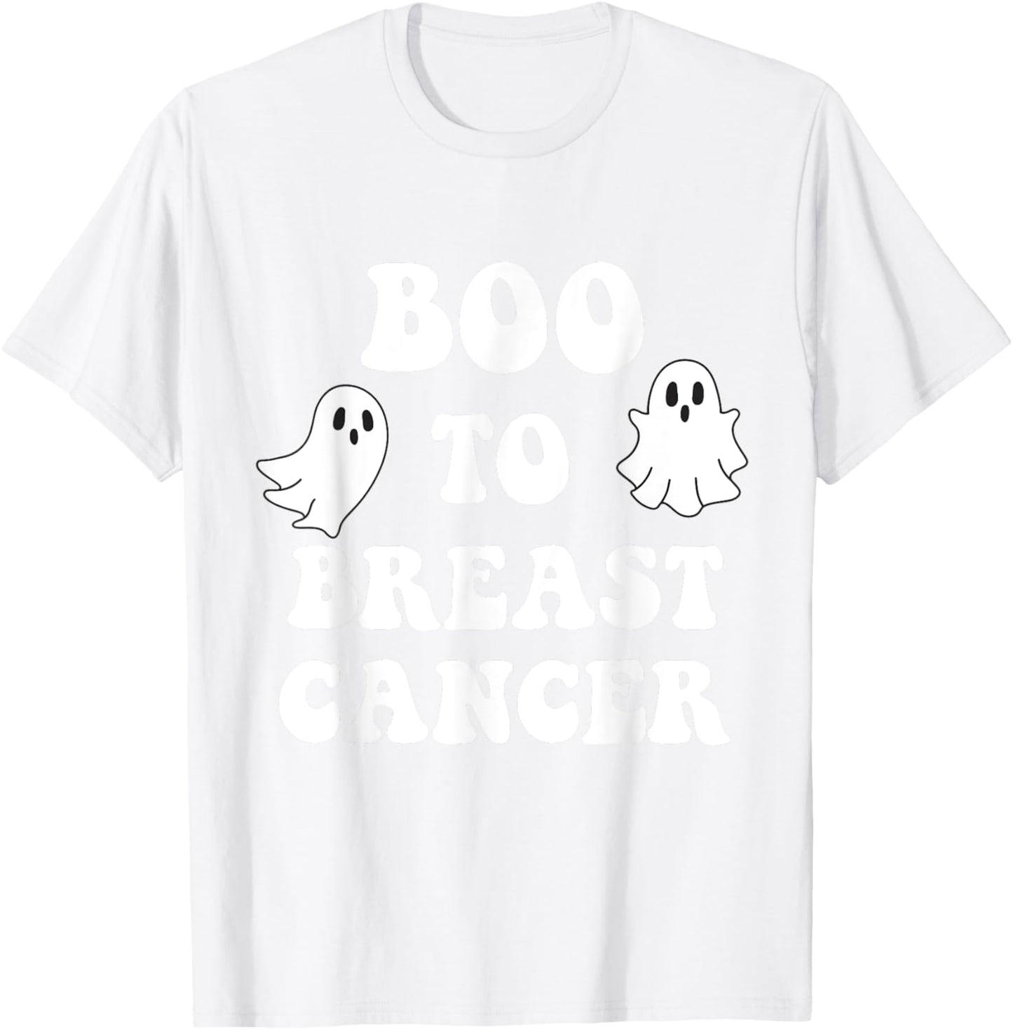 Boo to Breast Cancer Awareness Month Pink Ribbon Women T-Shirt - T-Shirt | White
