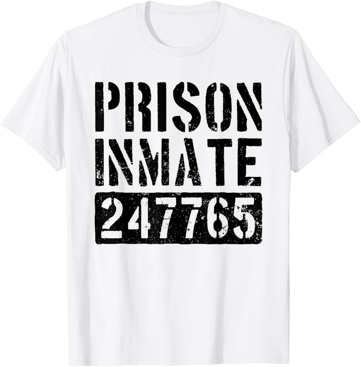 Prison Inmate Funny Jail Inmate Costume Men T-Shirt - T-Shirt | White