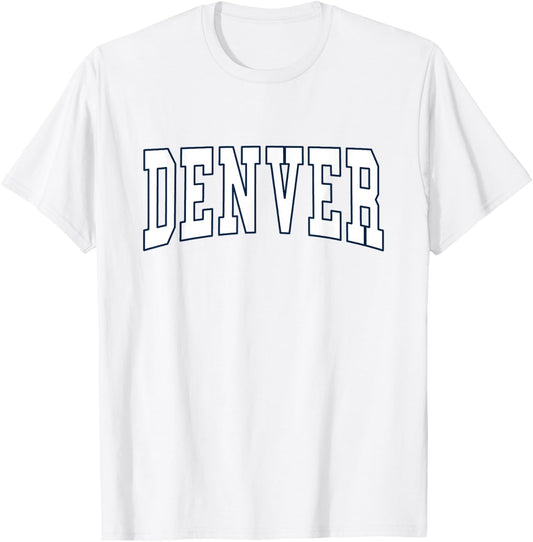 DENVER - Throwback Design - Classic T-Shirt - T-Shirt | White