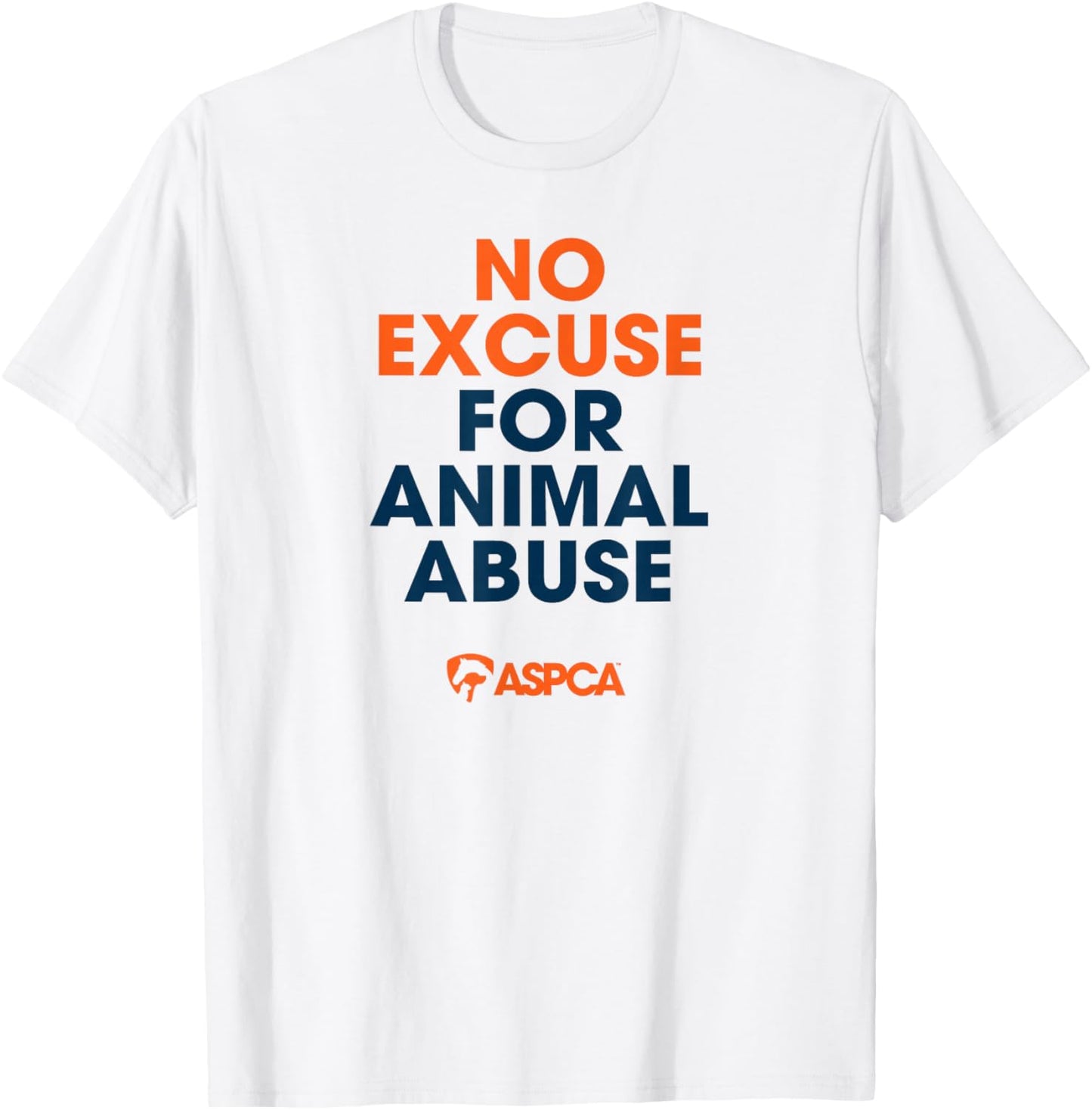 No Excuse For Animal Abuse T-Shirt - T-Shirt | White