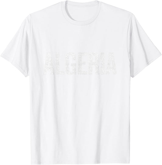 Algeria National Vintage Color Green T-Shirt - T-Shirt | White