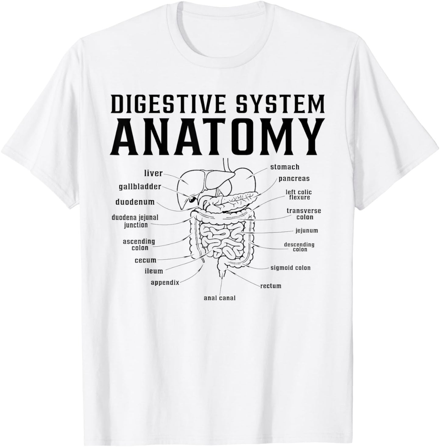 Digestive system anatomy doctor nurse T-Shirt - T-Shirt | White
