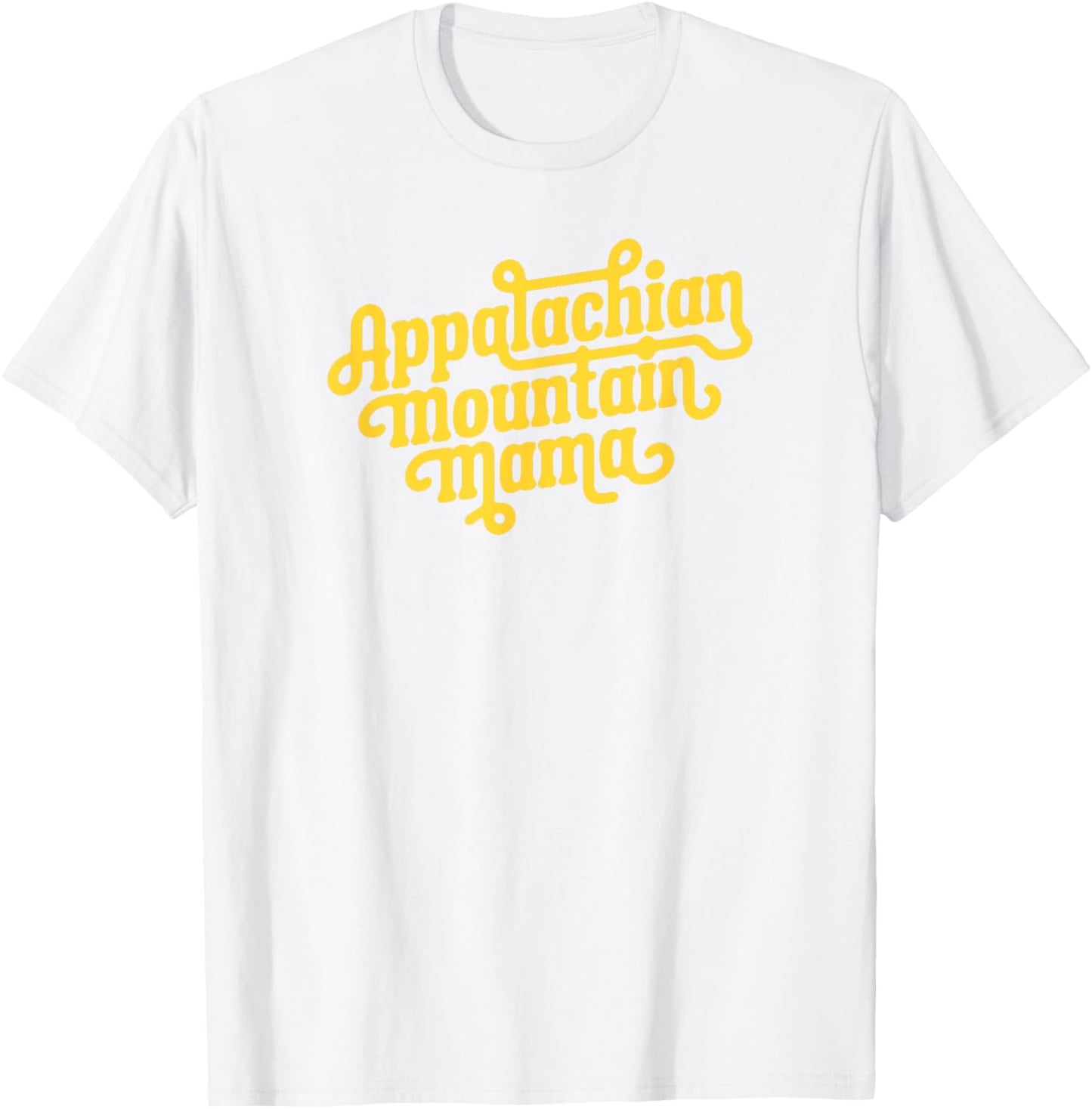 Appalachian Mountain Mama Cute Retro Lettering T-Shirt - T-Shirt | White