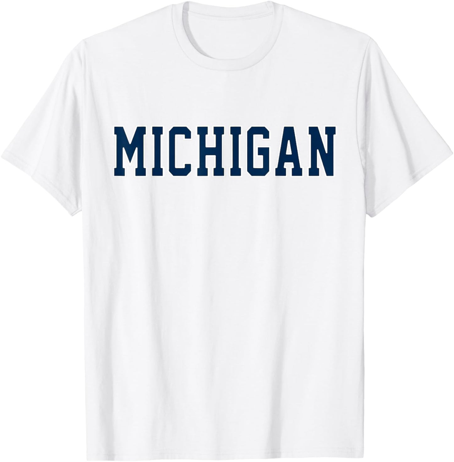 Vintage Michigan Look Blue Maize Men Retro Gold Michigan T-Shirt - T-Shirt | White