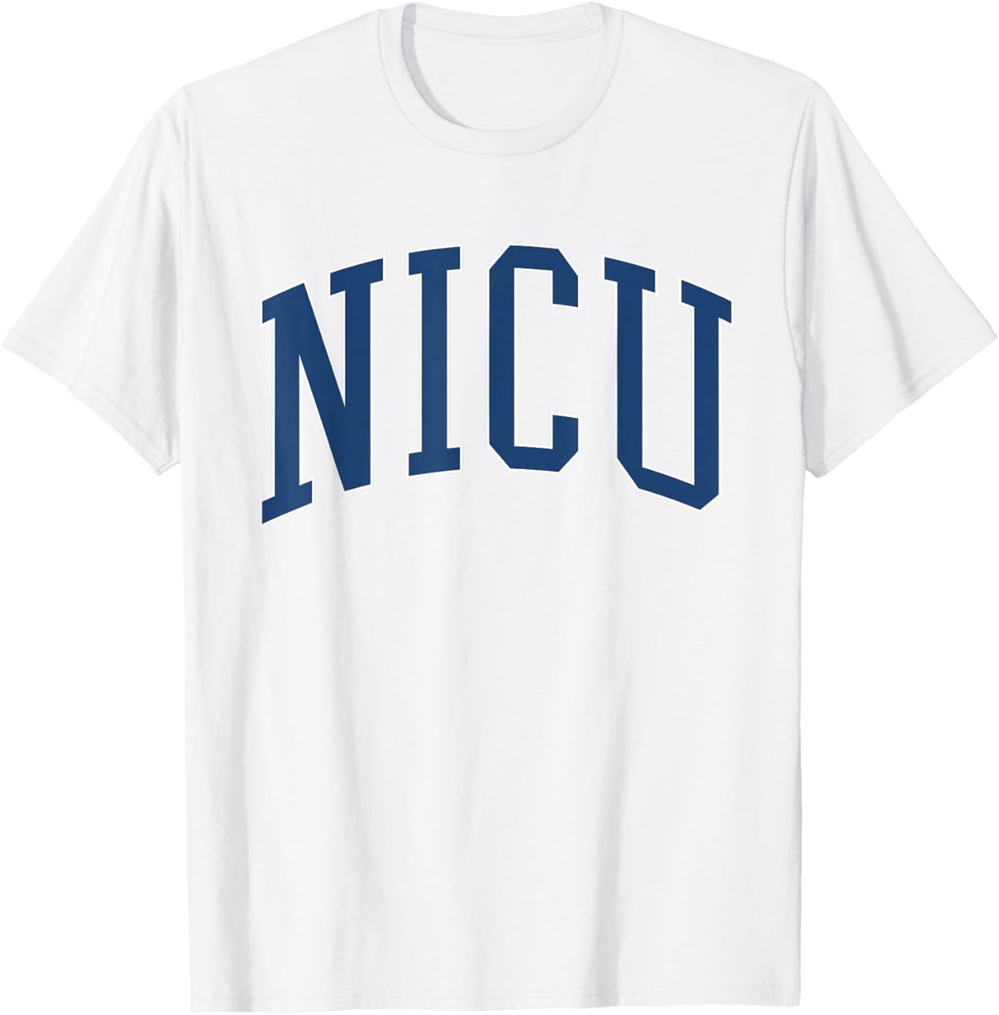 NICU Nurse Vintage Collegiate Blue T-Shirt - T-Shirt | White