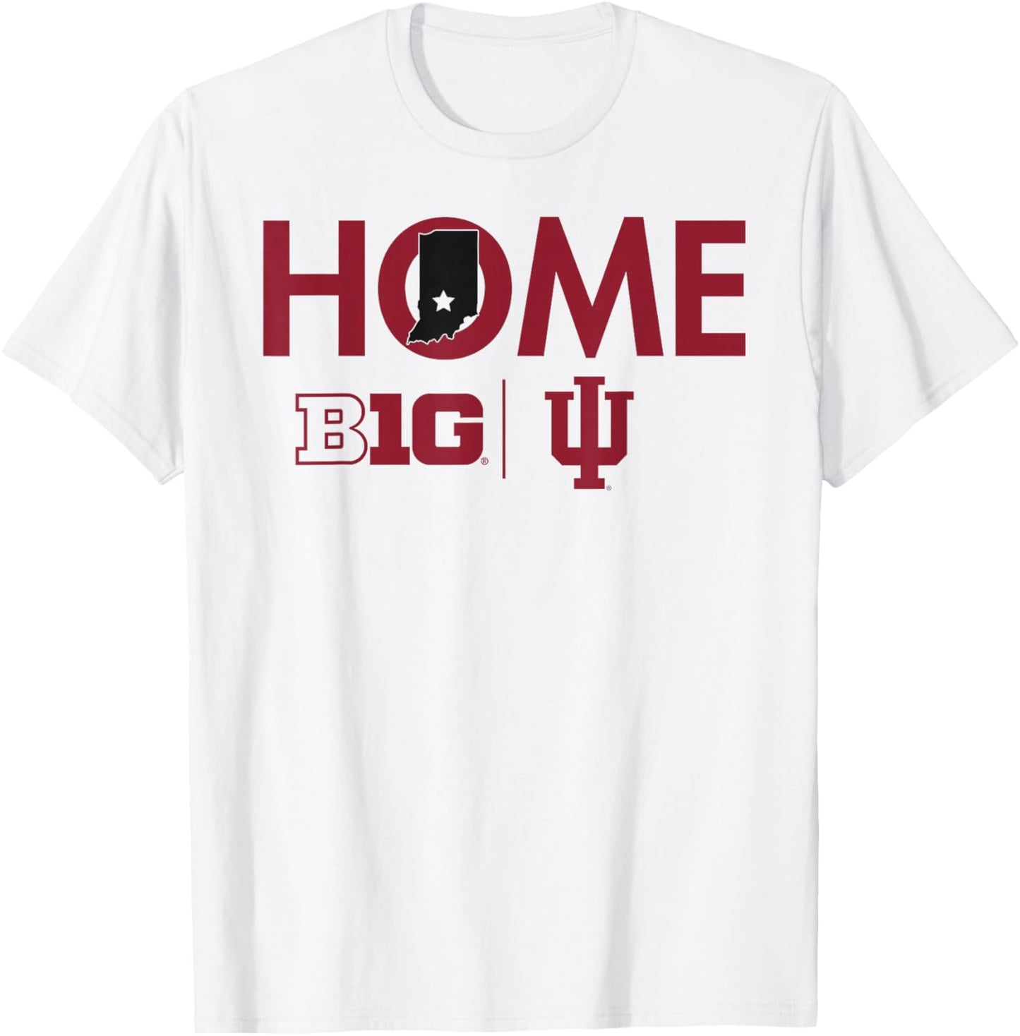 Indiana Hoosiers Big 10 Home White Officially Licensed T-Shirt - T-Shirt | White
