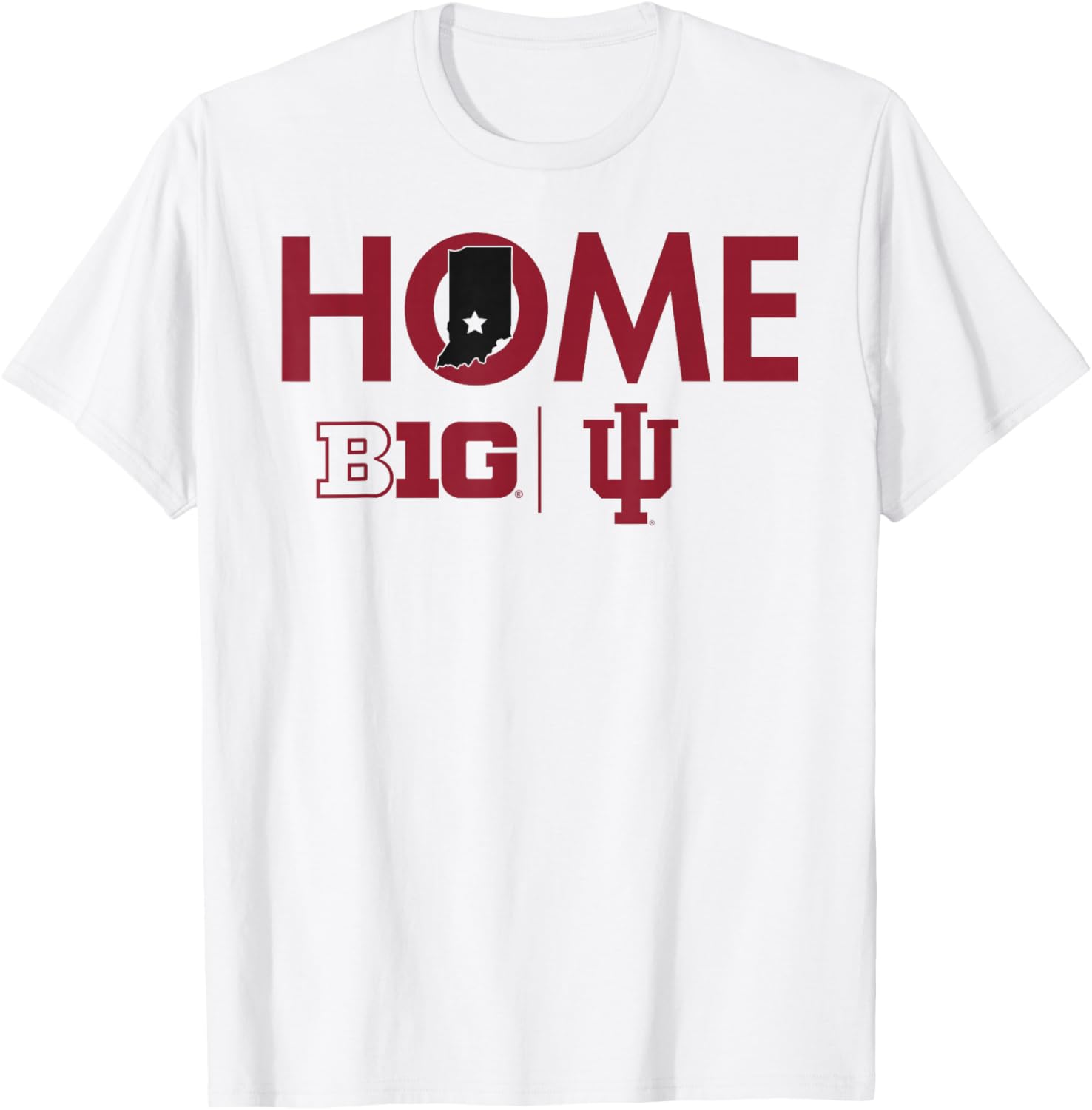 Indiana Hoosiers Big 10 Home White Officially Licensed T-Shirt - T-Shirt | White