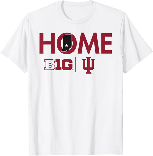 Indiana Hoosiers Big 10 Home White Officially Licensed T-Shirt - T-Shirt | White
