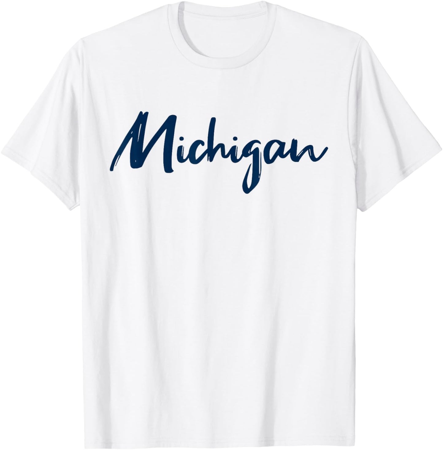Michigan, Classic Print T-Shirt - T-Shirt | White