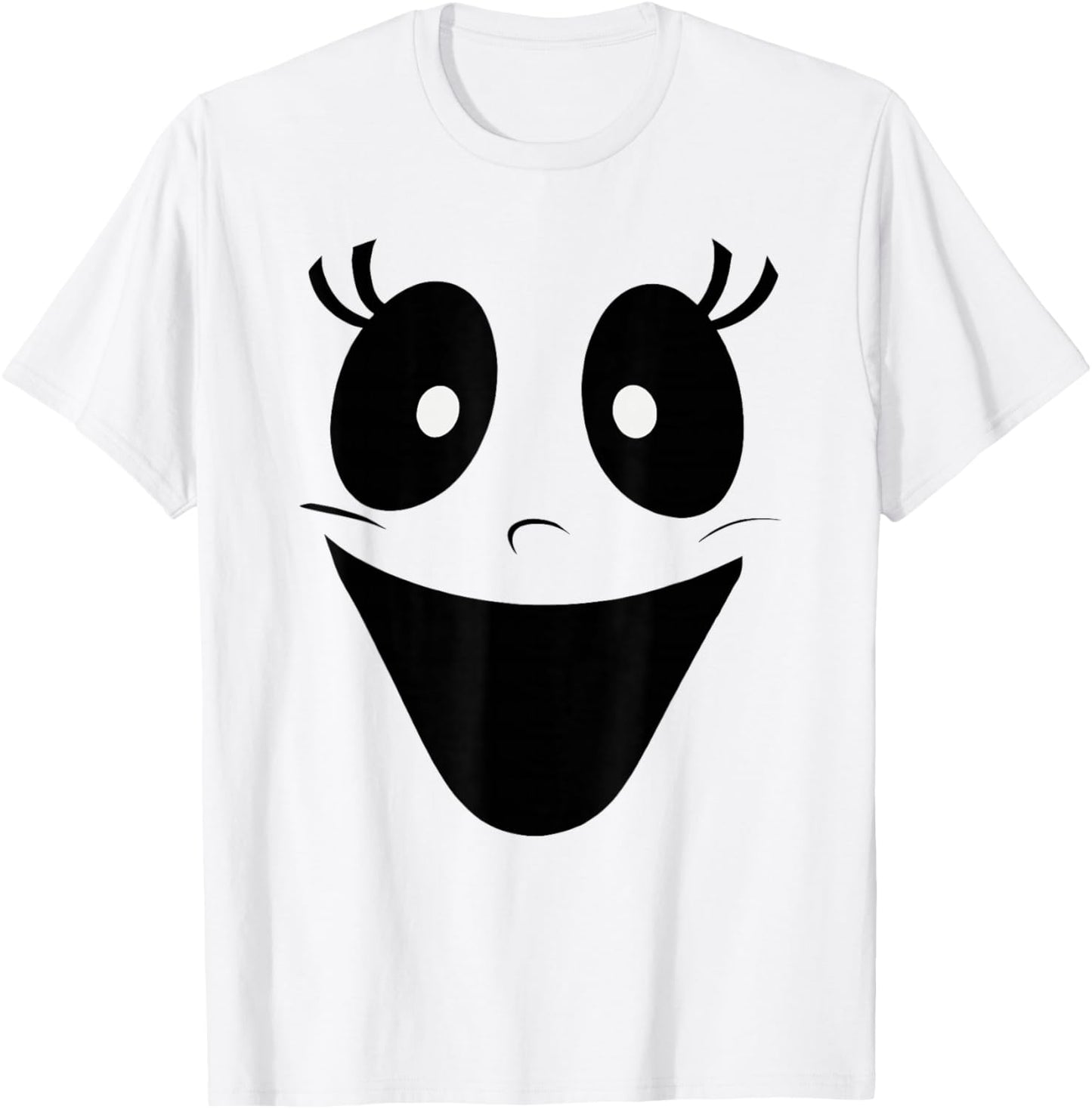 Cute Female Ghost Face Halloween Costume T-Shirt - T-Shirt | White