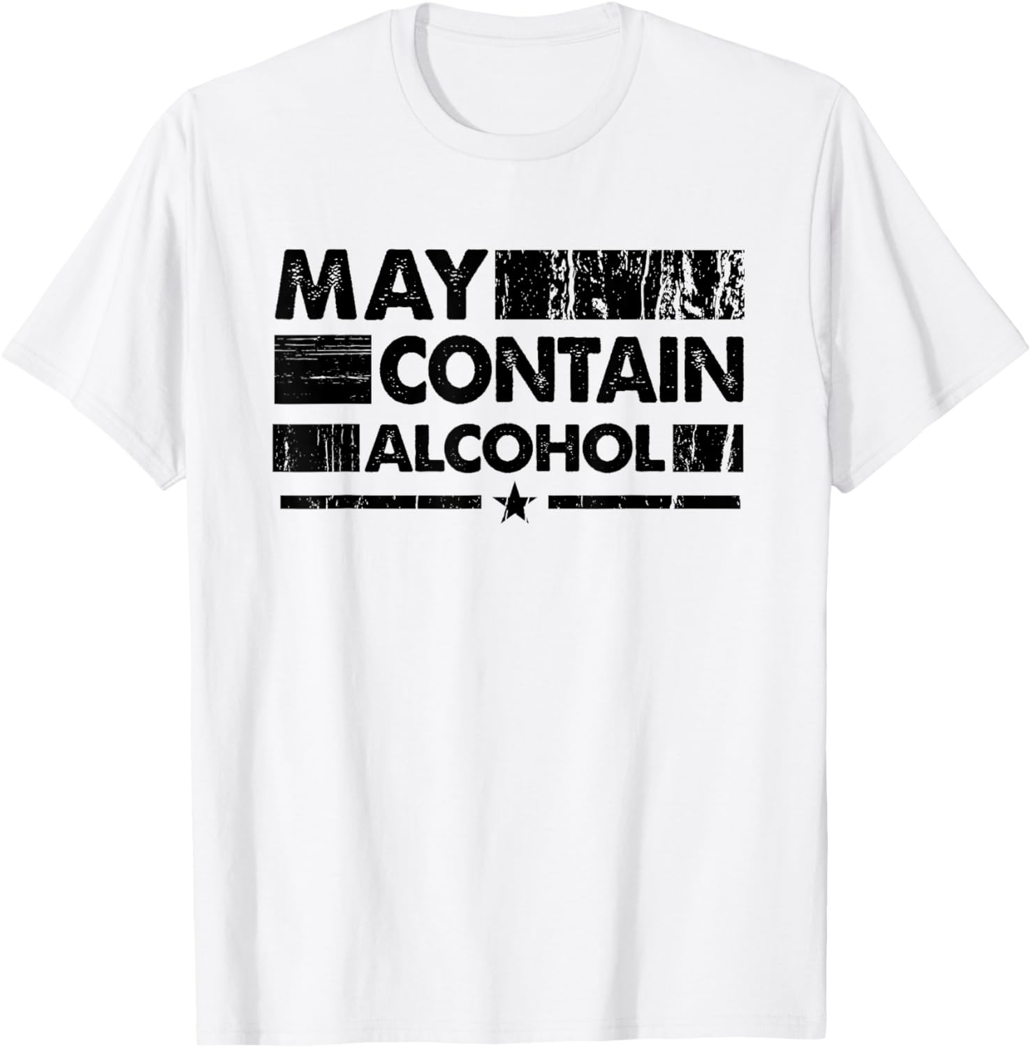 Funny May Contain Alcohol T-Shirt - T-Shirt | White