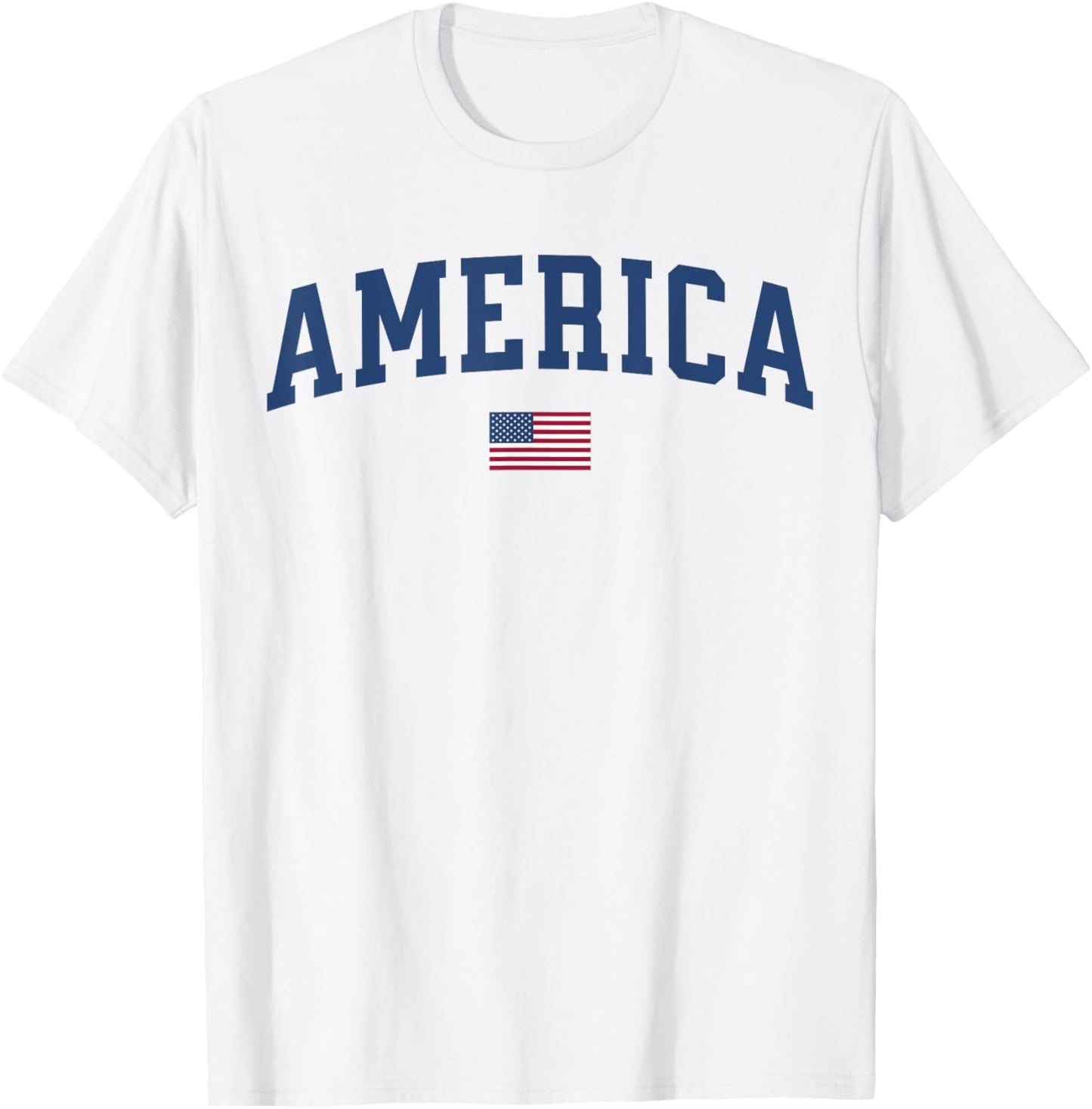 America USA Women Men Kids American Flag July 4th Patriotic T-Shirt - T-Shirt | White
