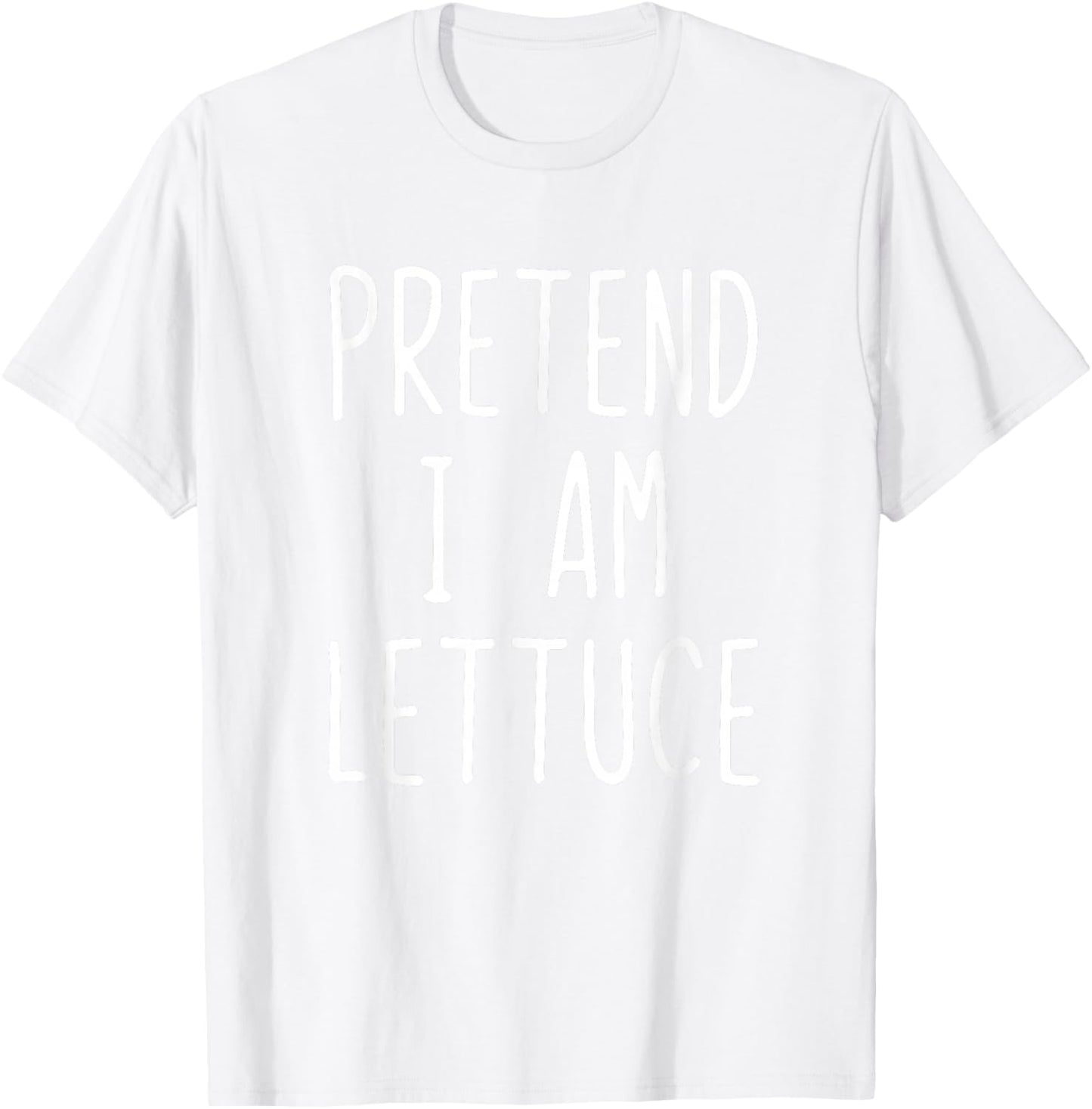 Pretend I'm Lettuce Costume Halloween Funny Lazy Adult Kids T-Shirt - T-Shirt | White
