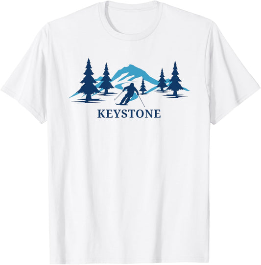 Keystone Colorado Ski Resort Mountains T-Shirt - T-Shirt | White