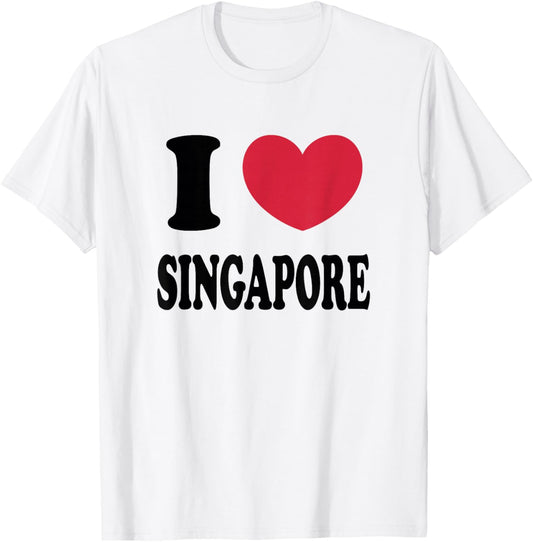 I Love Singapore T-Shirt - T-Shirt | White