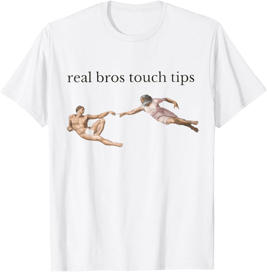 Real Bros Touch Tips T-Shirt - T-Shirt | White