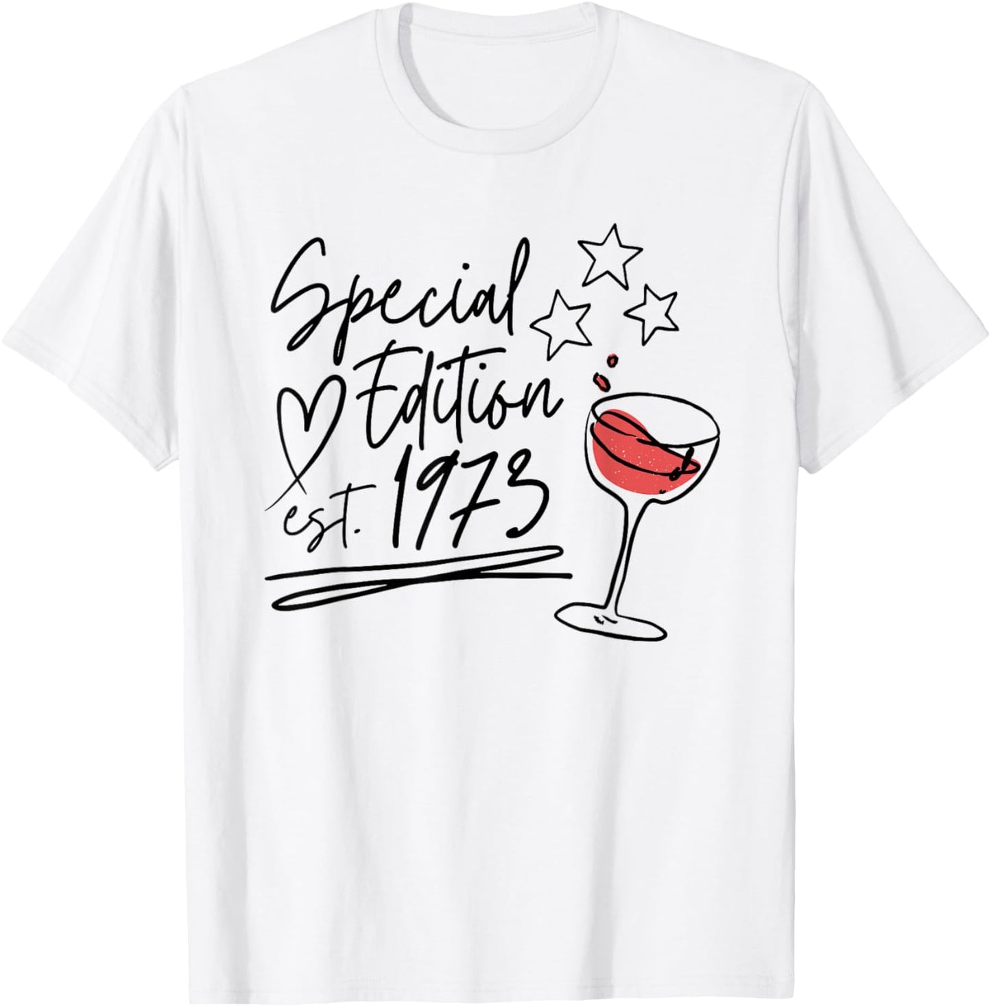 Year Of Birth 1973 Birthday Design Vintage Born In 1973 T-Shirt - T-Shirt | White