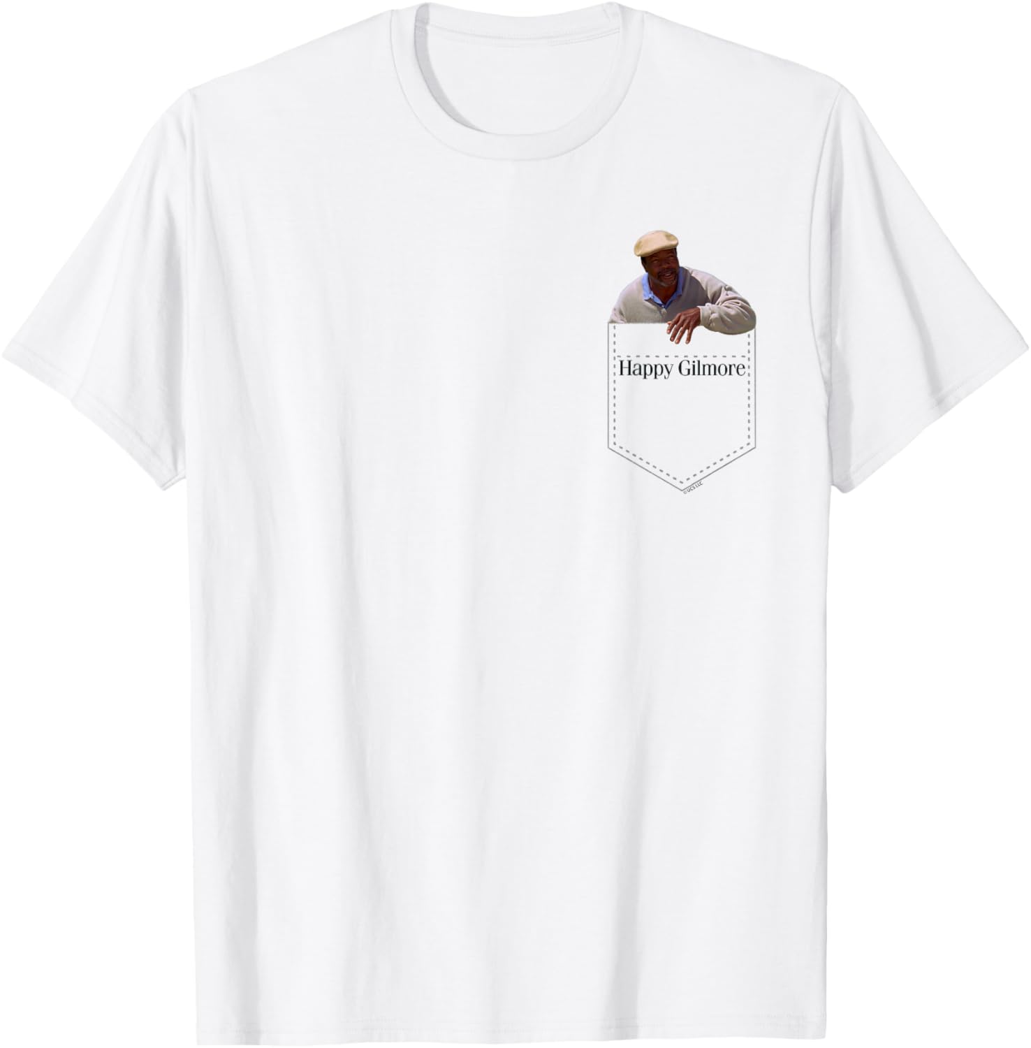 Happy Gilmore Chubbs Golf Pocket Hit T-Shirt - T-Shirt | White