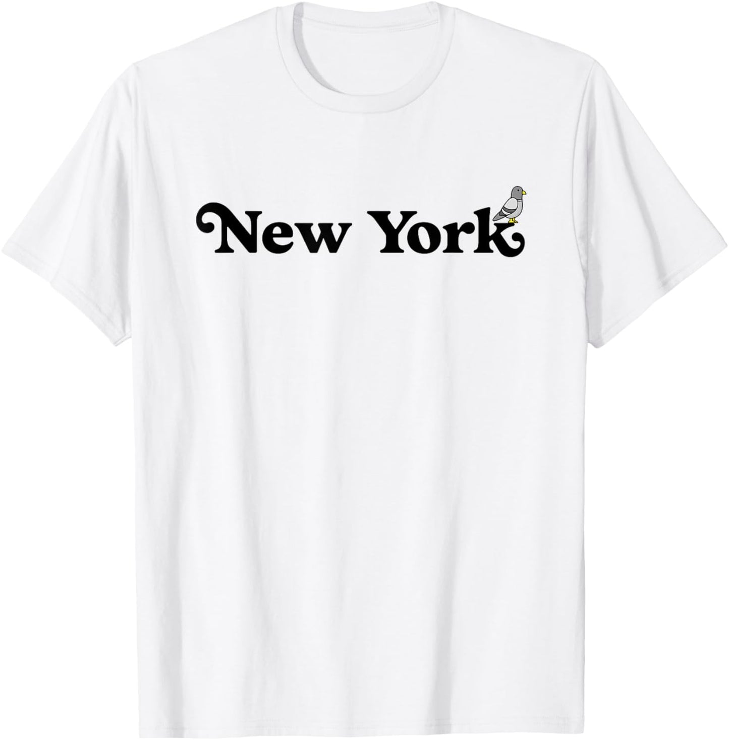 New York Funny Pigeon | Streets of NYC | New York City T-Shirt - T-Shirt | White