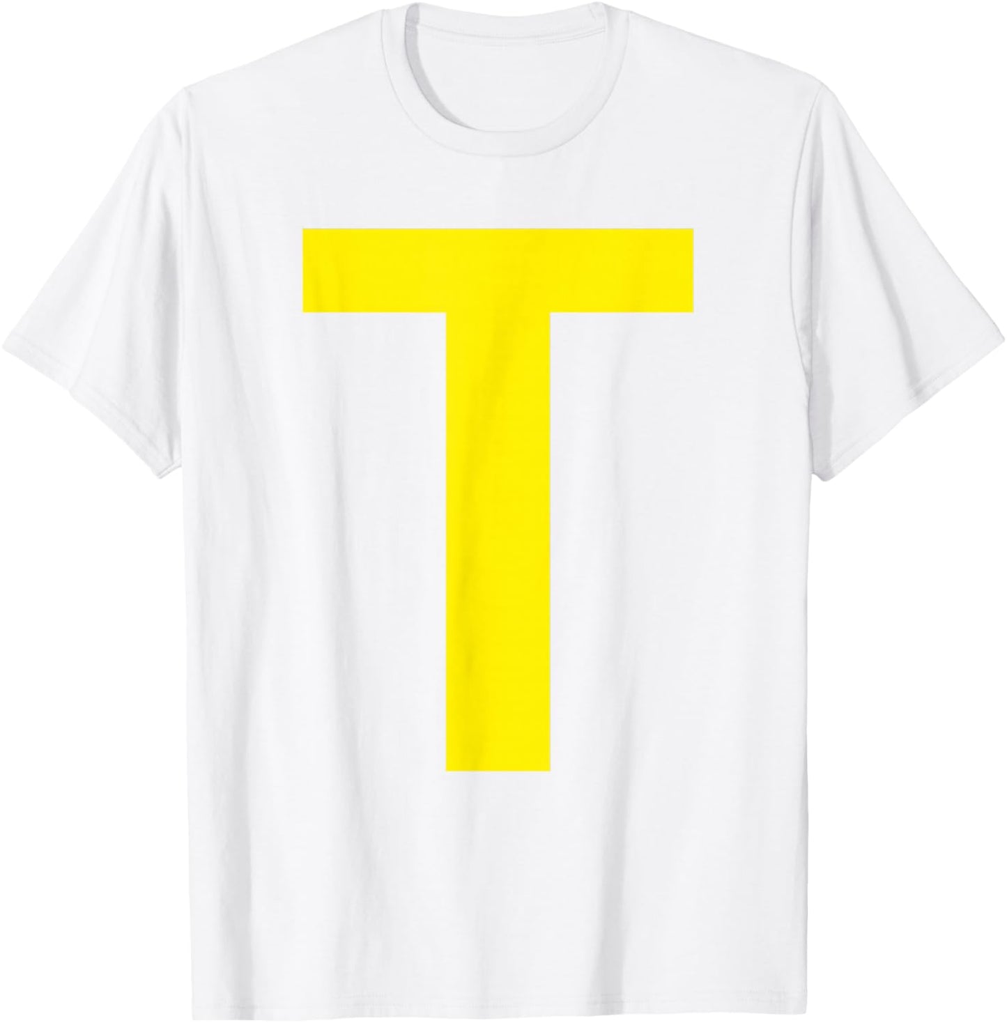 Letter T Funny Chipmunk Group Halloween Thanksgiving Costume T-Shirt - T-Shirt | White