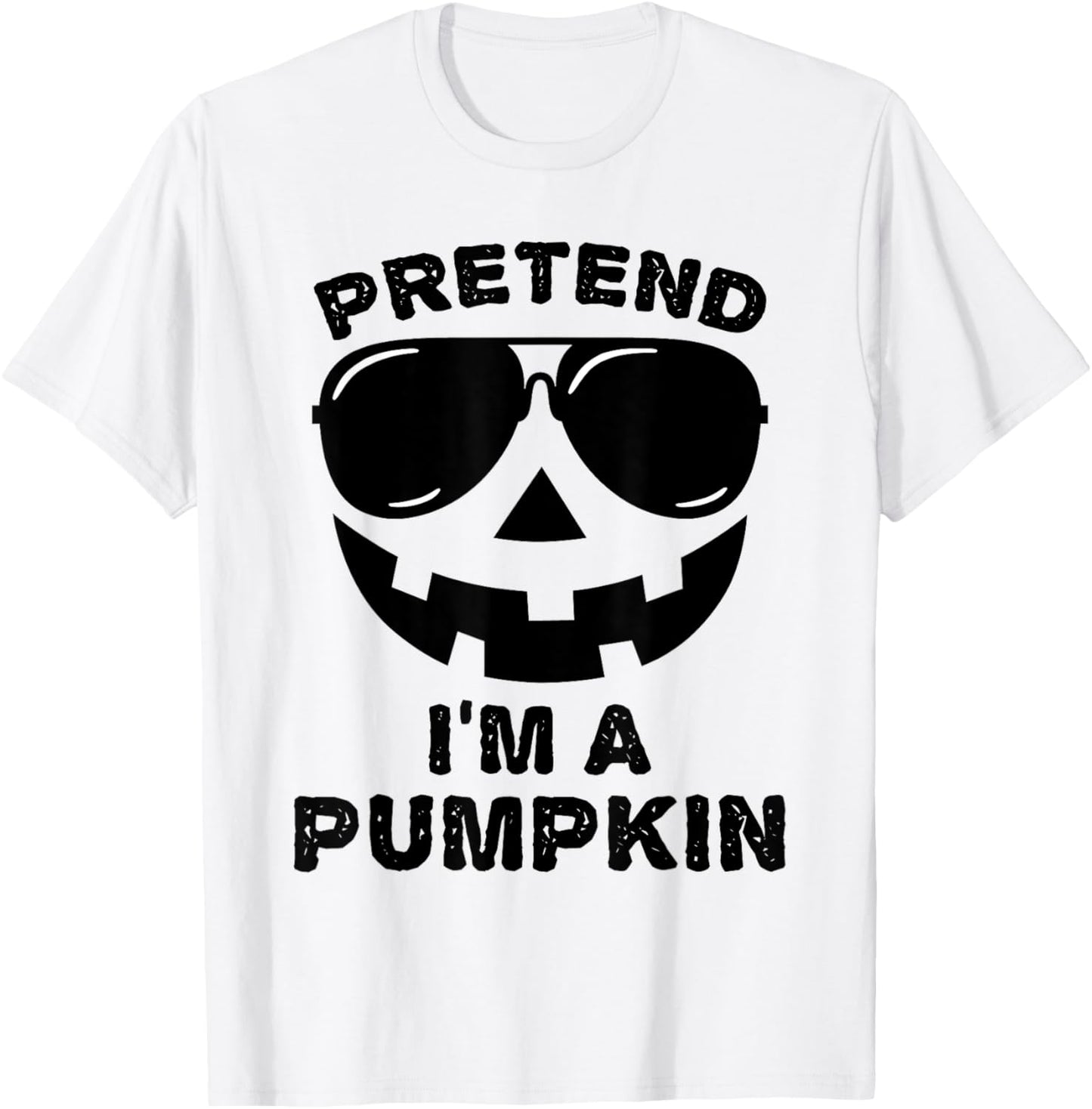 Pretend I'm A Pumpkin Halloween Costume Couples Matching T-Shirt - T-Shirt | White