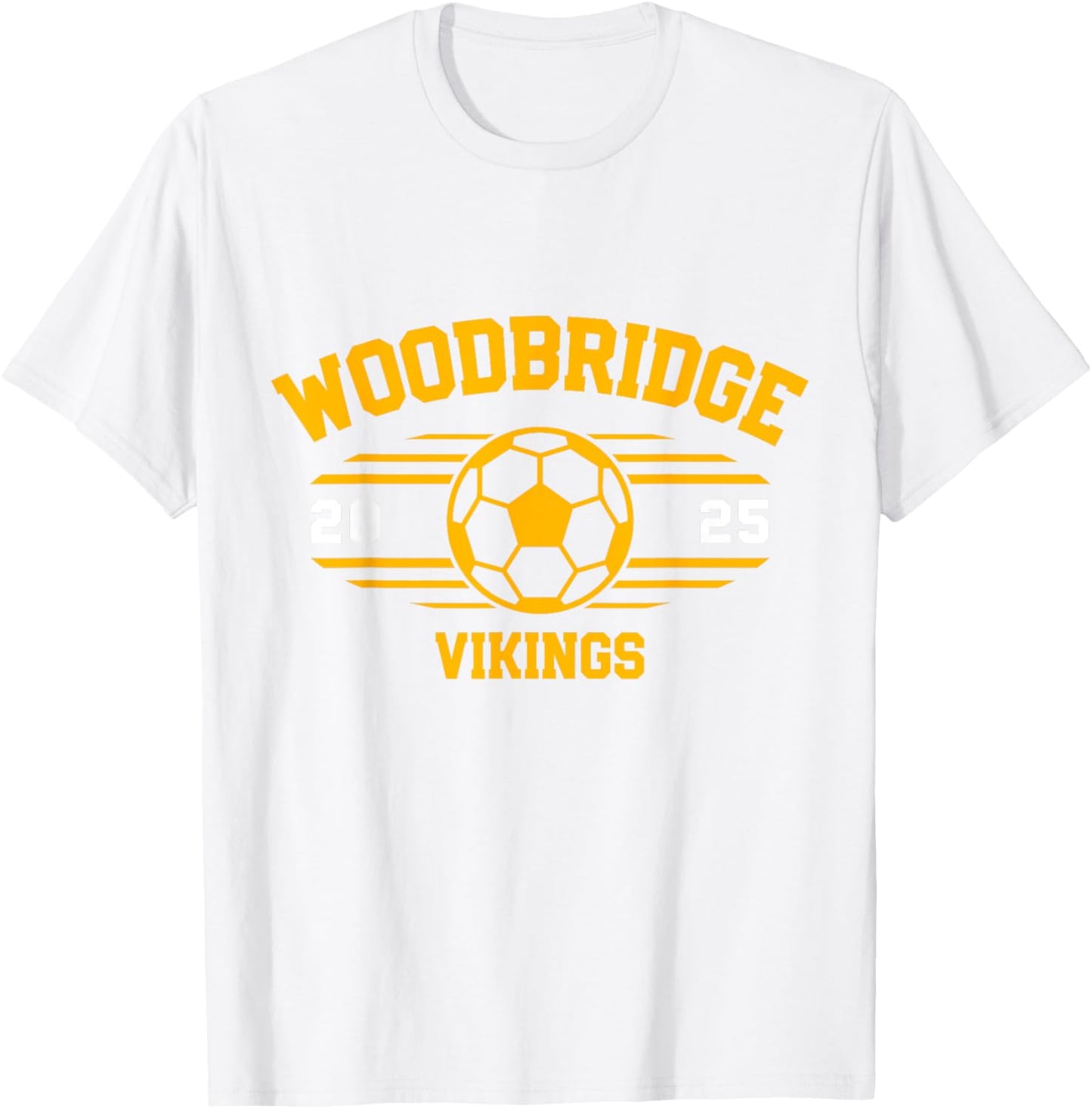 Woodbridge Vikings Soccer Ball 2025 T-Shirt - T-Shirt | White