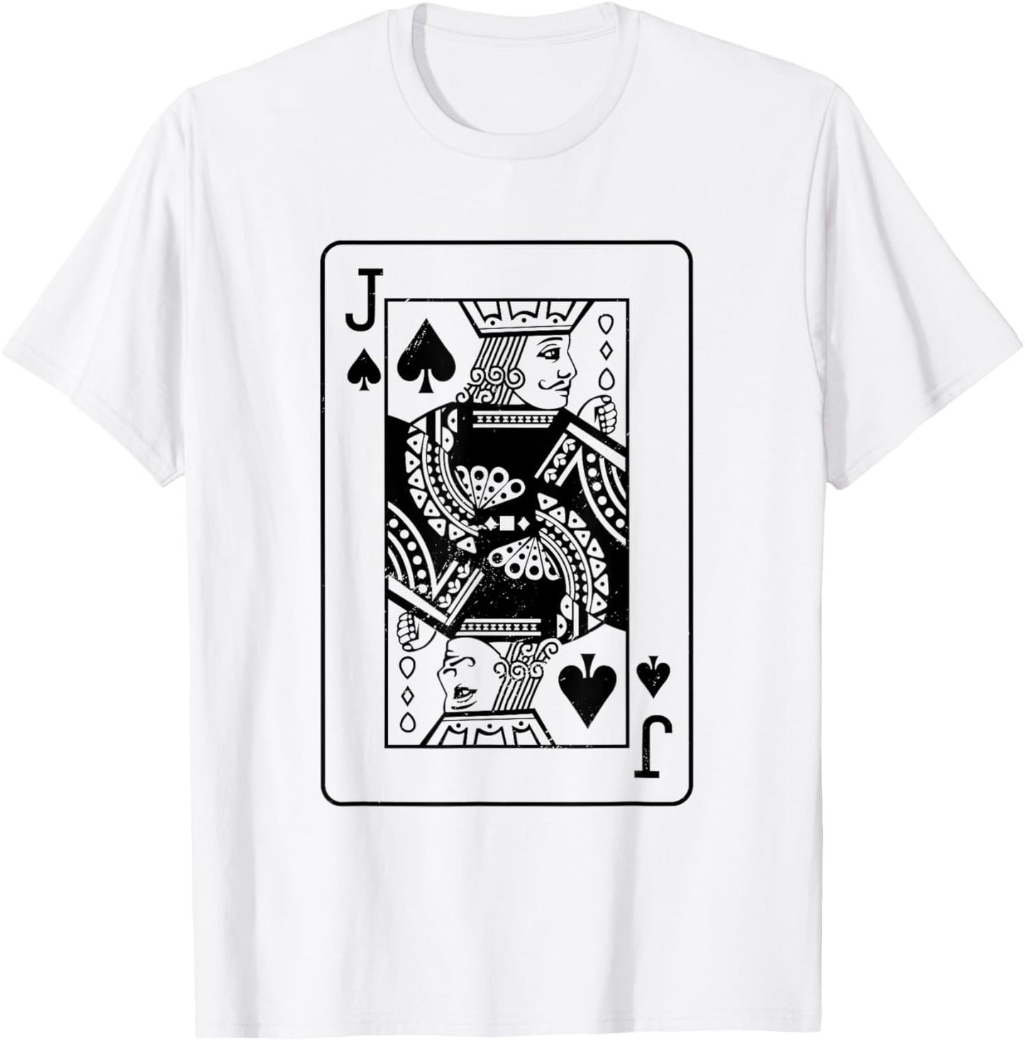 Jack of the Spades Costume Apparel Halloween Deck of Cards T-Shirt - T-Shirt | White