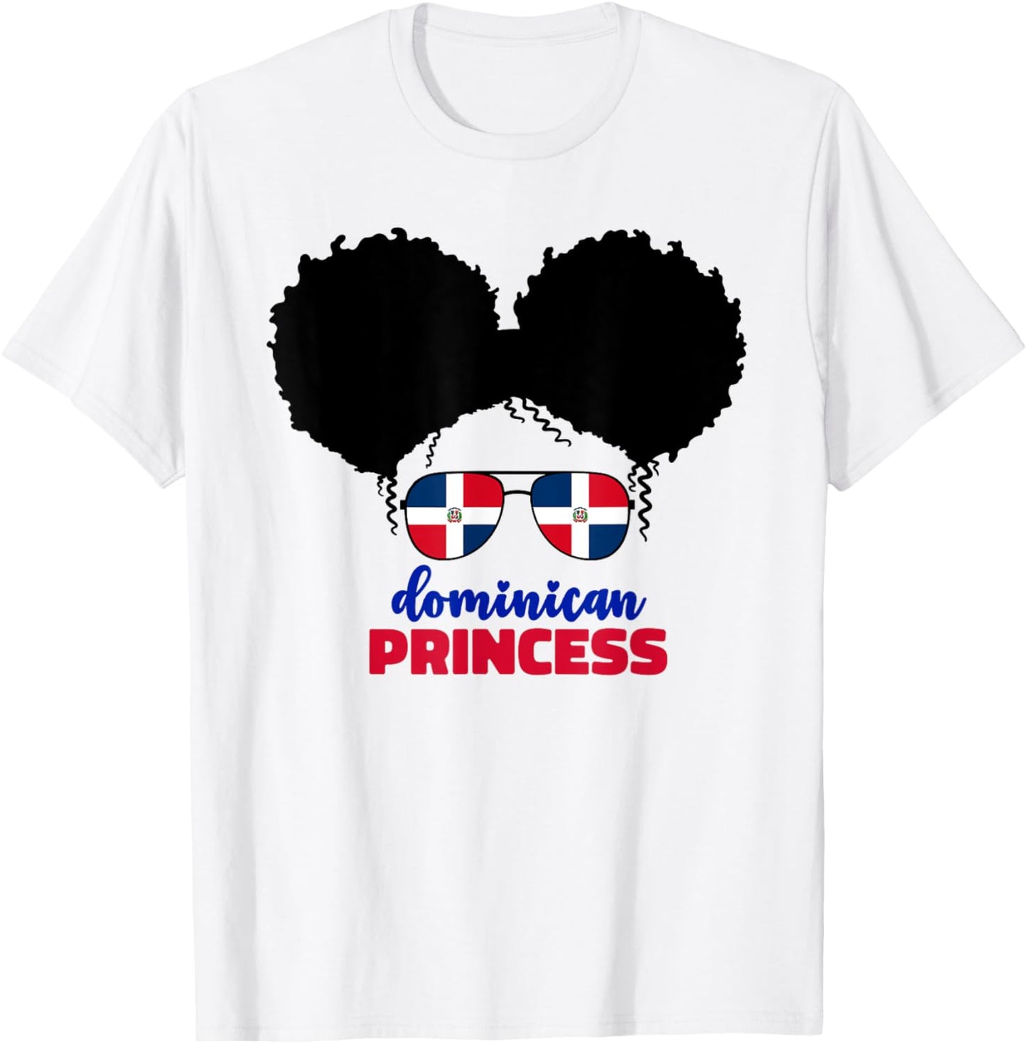 Dominican Princess Girl Baby Kids Republic Dominicana Flag T-Shirt - T-Shirt | White
