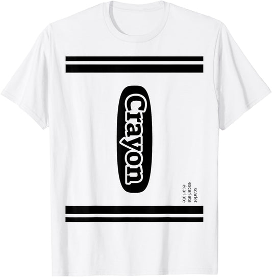 Crayon Scarlet Red Group Costume T-Shirt - T-Shirt | White