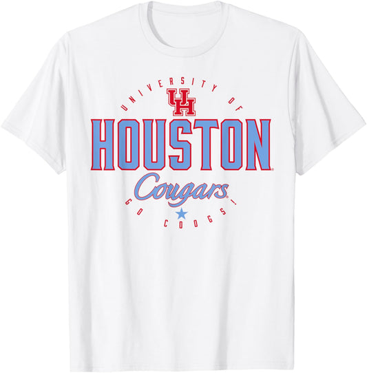 University of Houston | Houston Blue Collection Circle Icon T-Shirt - T-Shirt | White