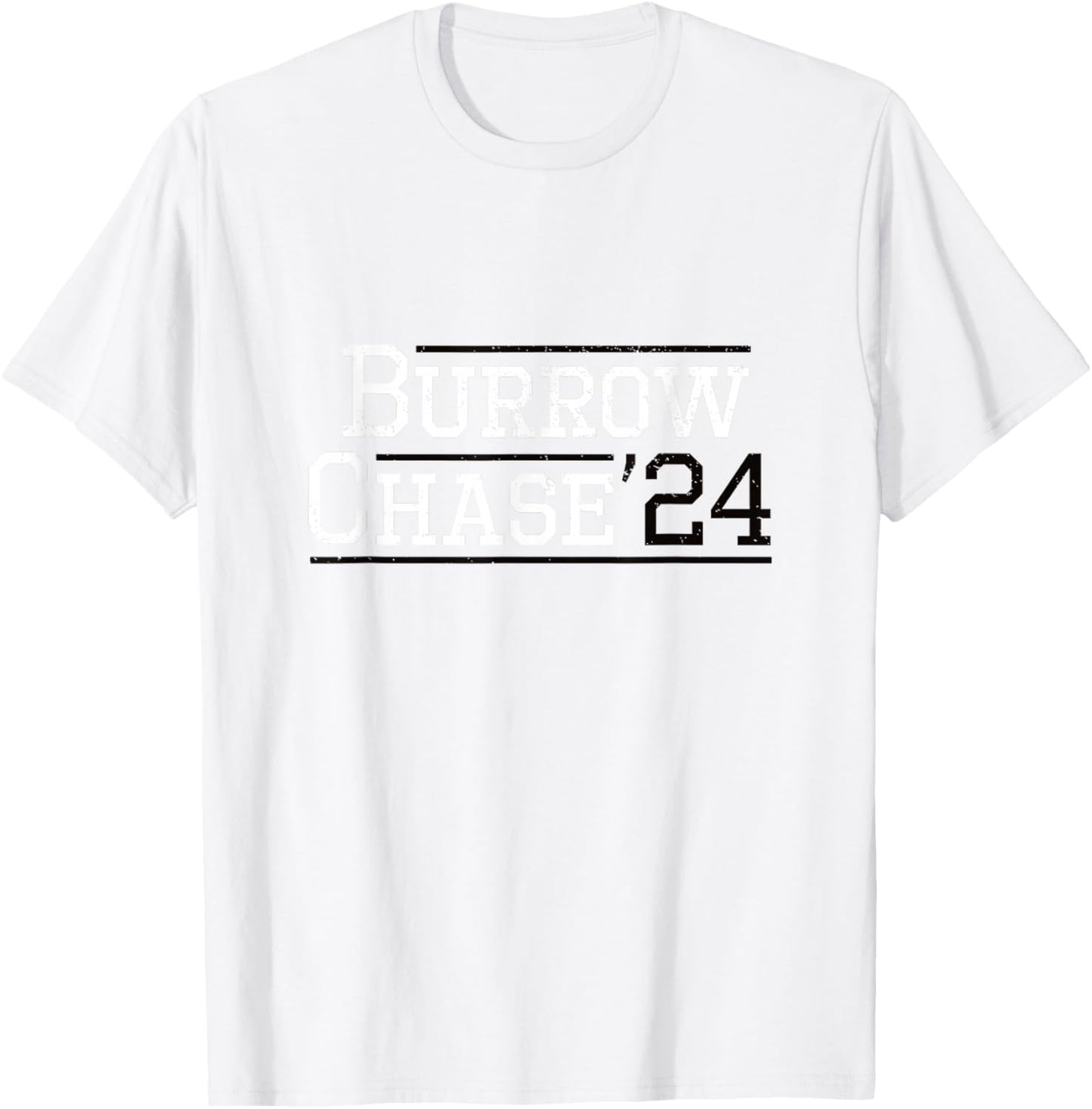 Burrow Chase 2024 Design - Funny Burrow Chase 24 T-Shirt - T-Shirt | White