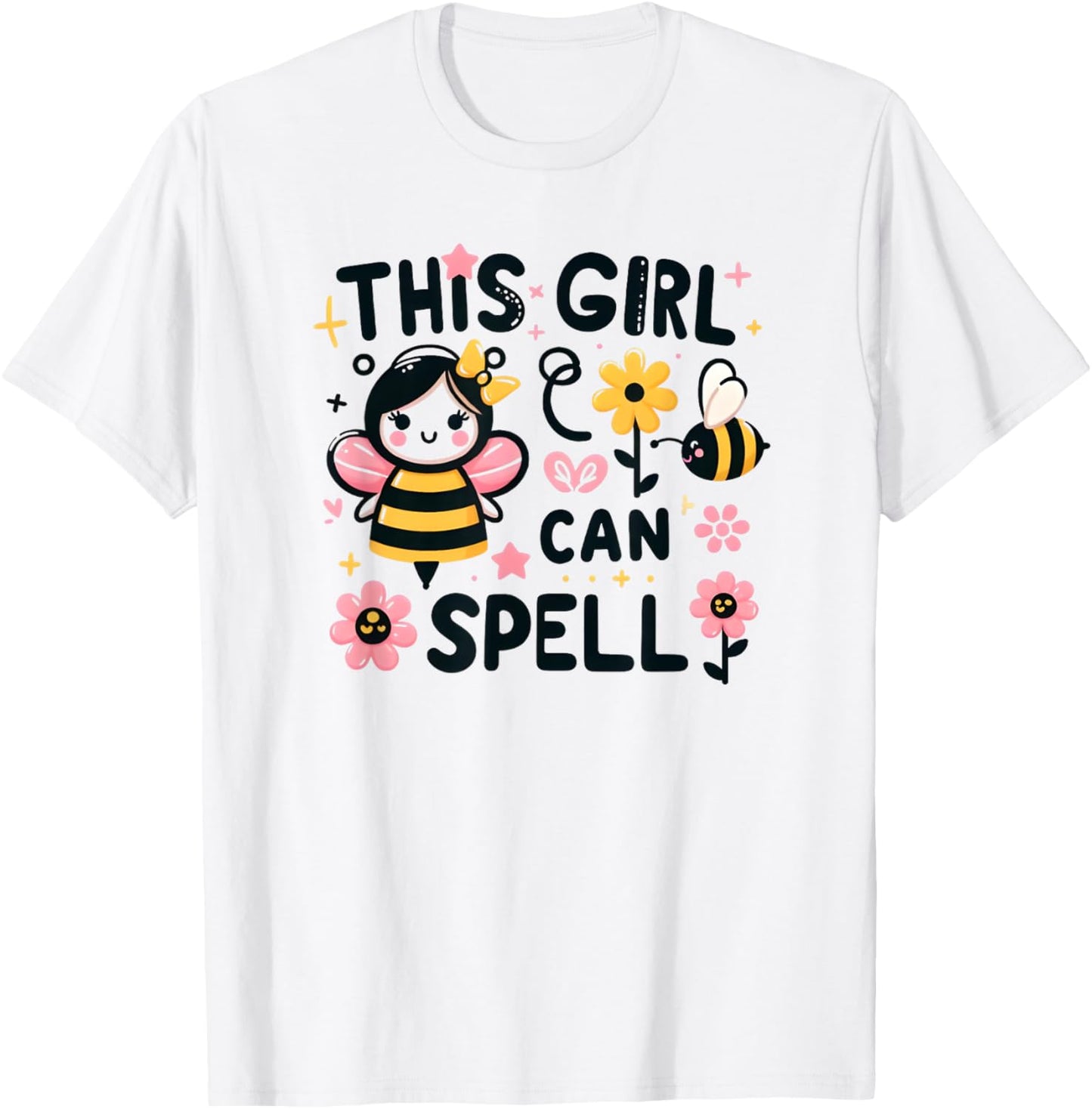 School Competition Spelling Bee This Girl Can Spell T-Shirt - T-Shirt | White