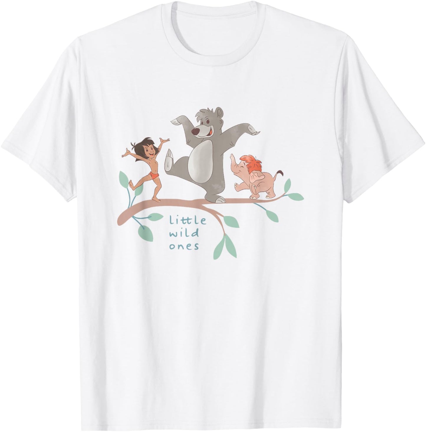 Disney The Jungle Book Little Wild Ones Best Trio Chest Logo T-Shirt - T-Shirt | White
