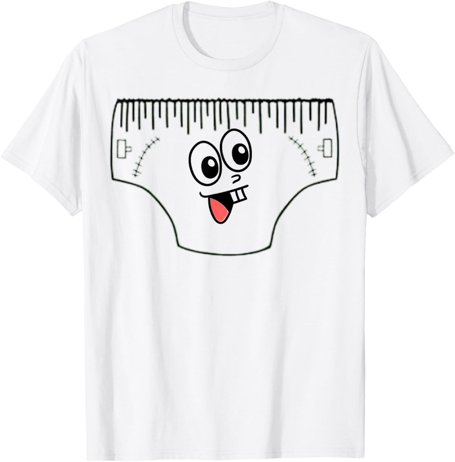 Funny Creepy Pair Of Underwear Face Costume T-Shirt - T-Shirt | White