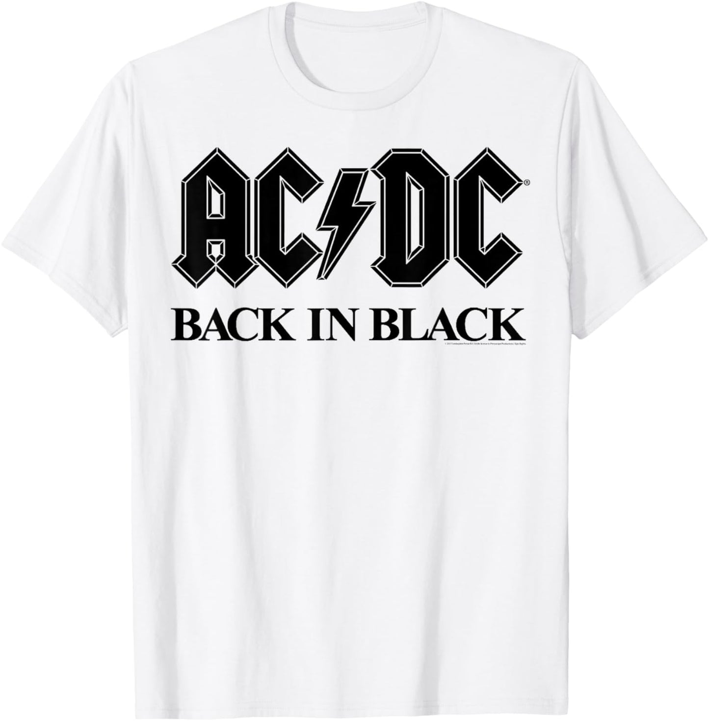 AC/DC - Bold Black T-Shirt - T-Shirt | White