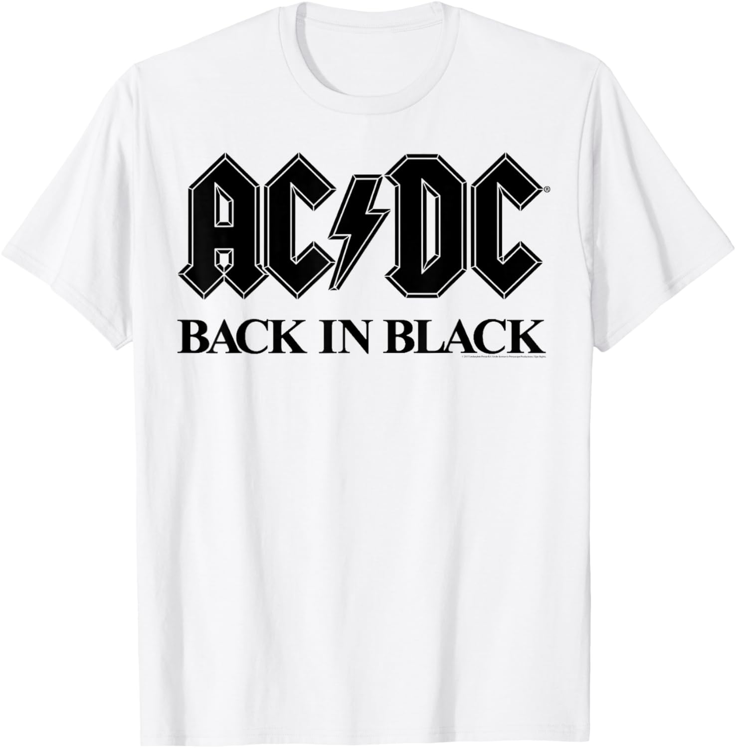 AC/DC - Bold Black T-Shirt - T-Shirt | White