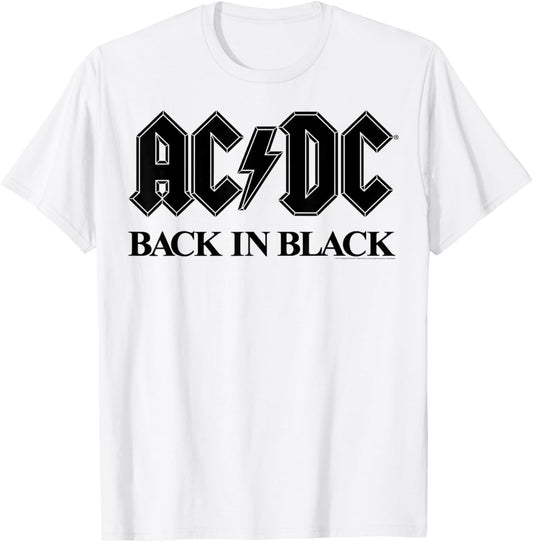 AC/DC - Bold Black T-Shirt - T-Shirt | White