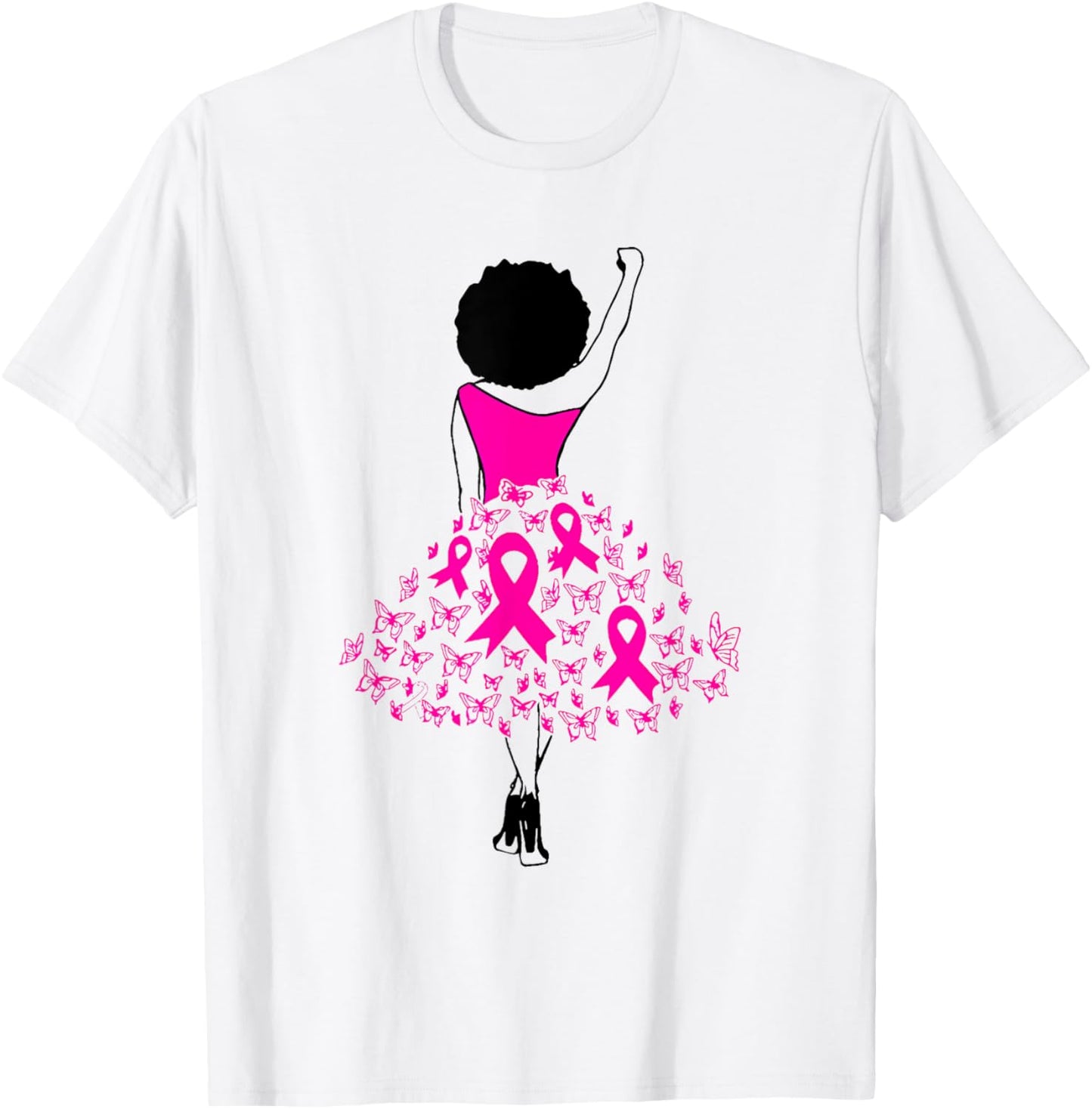 Fight Breast Cancer Warrior Pink Ribbon Women T-Shirt - T-Shirt | White