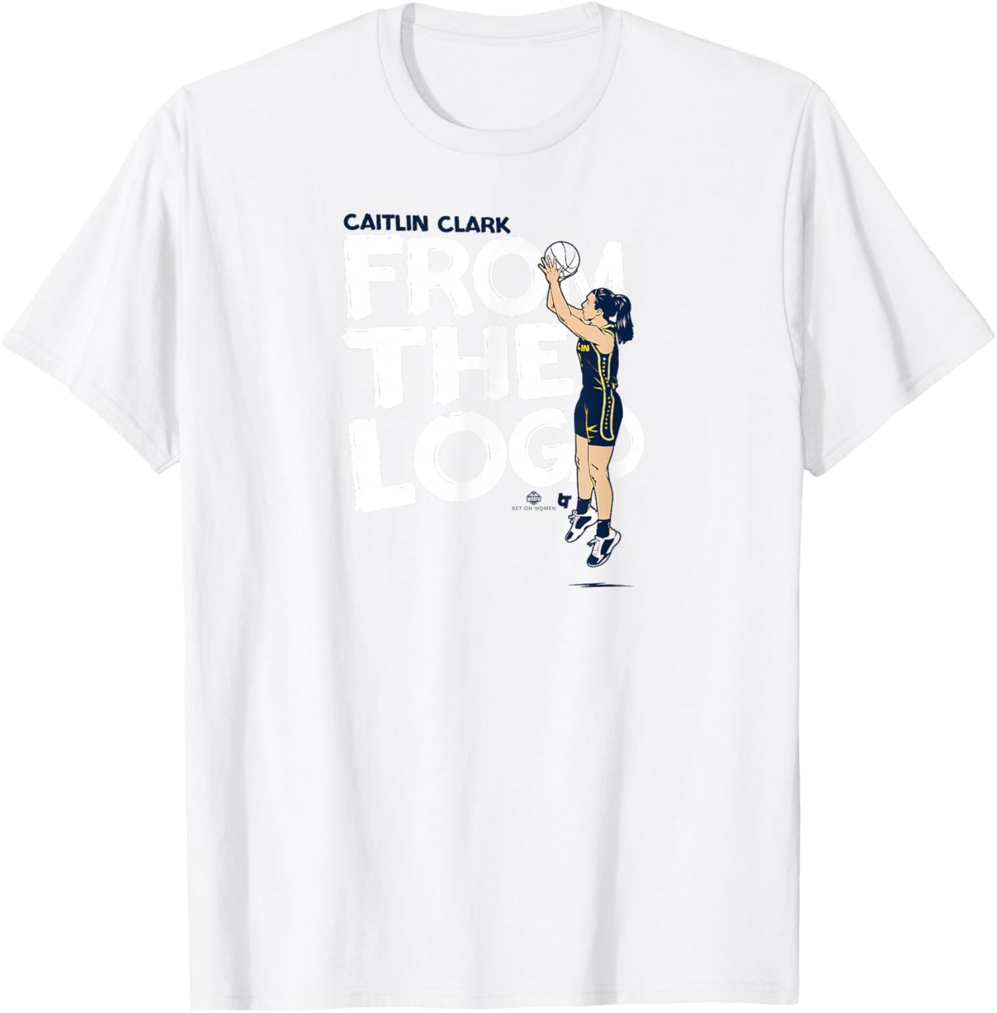 Caitlin Clark: from The Logo - Indiana Basketball T-Shirt - T-Shirt | White