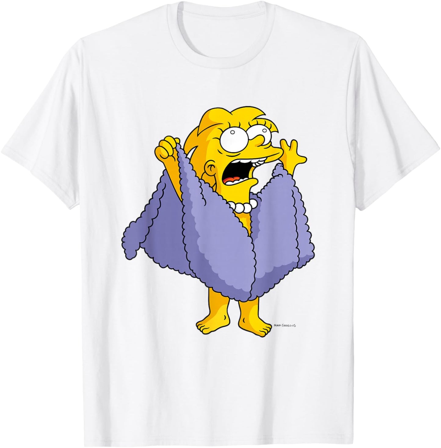 The Simpsons Iconic I Am Lizard Queen Big Chest Portrait T-Shirt - T-Shirt | White