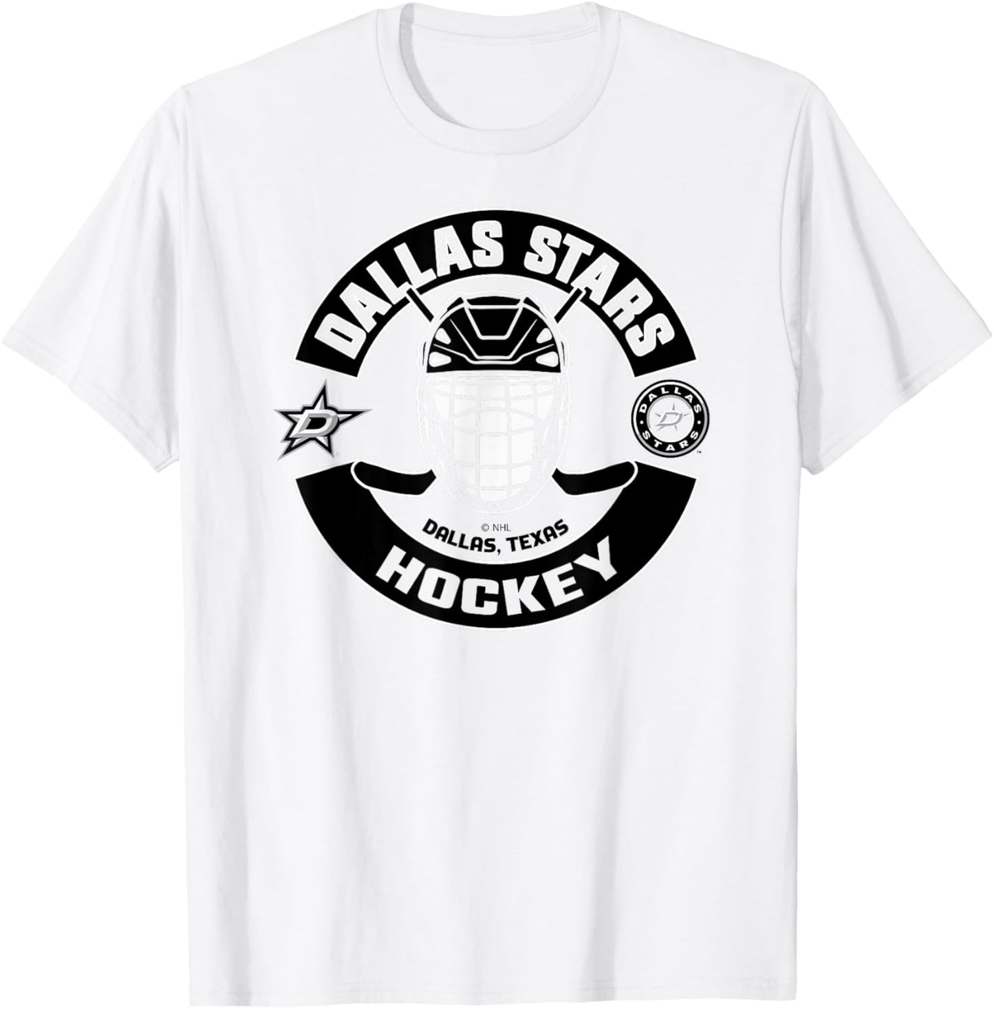 Dallas Stars Mask Green Officially Licensed T-Shirt - T-Shirt | White