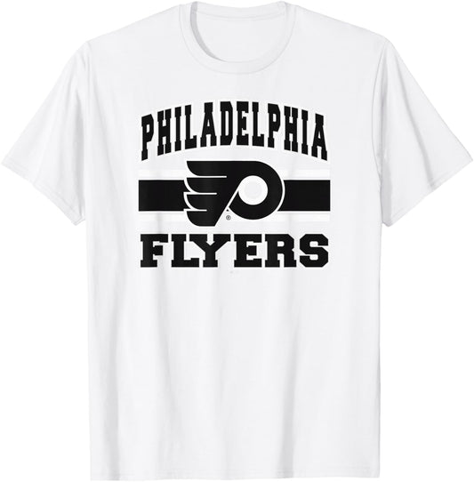 Philadelphia Flyers Stripe Orange Officially Licensed T-Shirt - T-Shirt | White