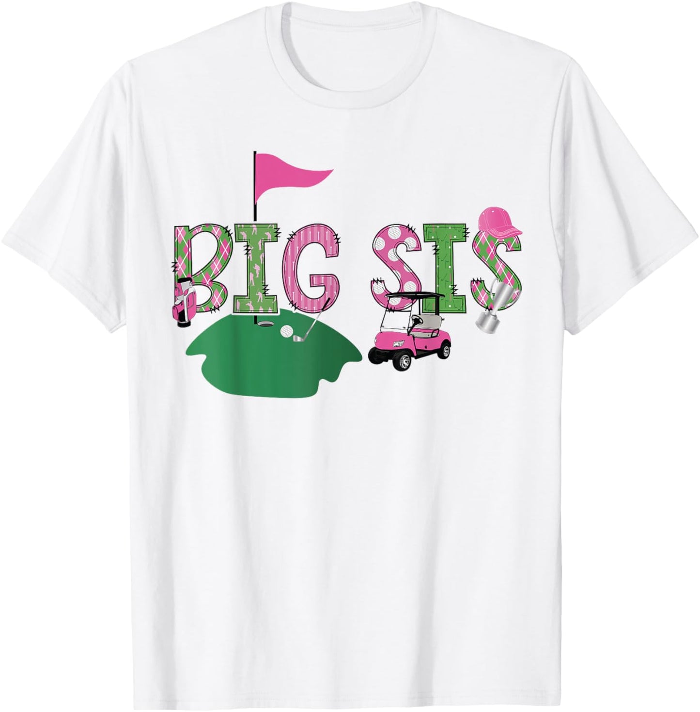 Golf Big Sis Hole In One Golf 1St Birthday Party T-Shirt - T-Shirt | White