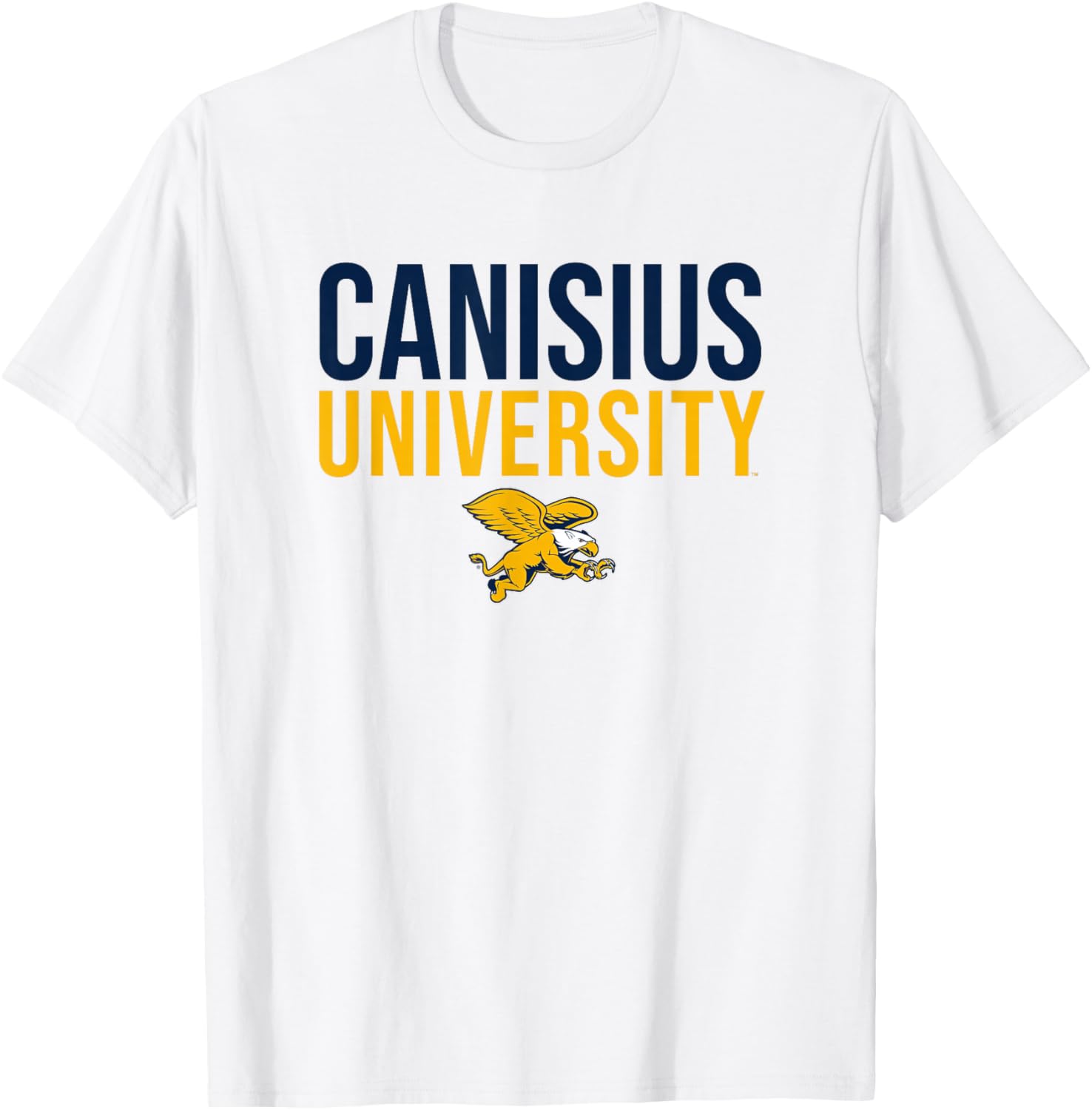 Canisius University Golden Griffins Stacked T-Shirt - T-Shirt | White