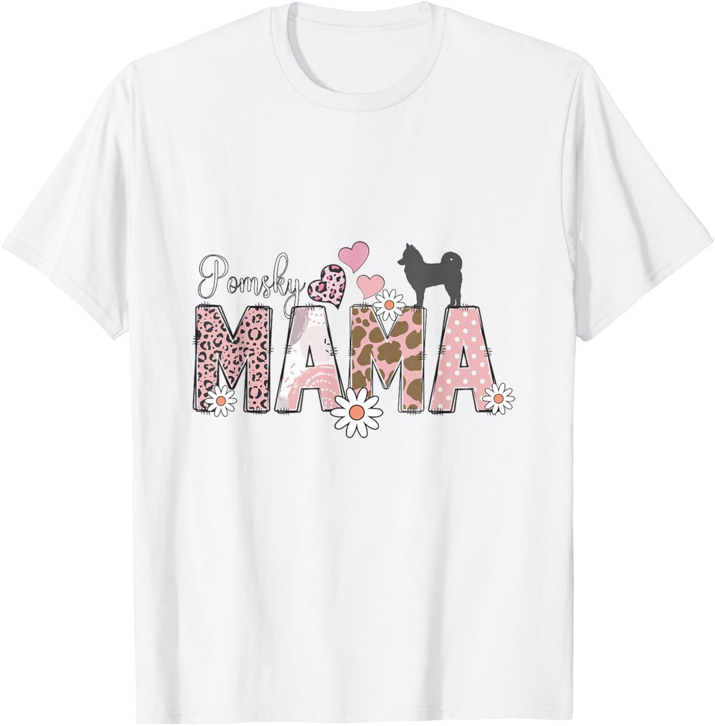 Pomsky Dog T-Shirt - T-Shirt | White